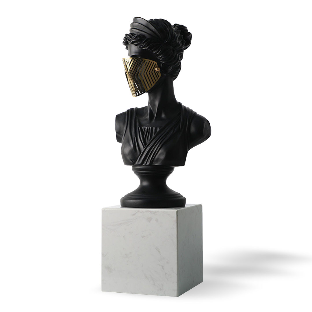 HEAD SCULPTURE H0786 -  Home Decor Figurines - ebarza Furniture UAE | Shop Modern Furniture in Abu Dhabi & Dubai - مفروشات ايبازرا في الامارات | تسوق اثاث عصري وديكورات مميزة في دبي وابوظبي