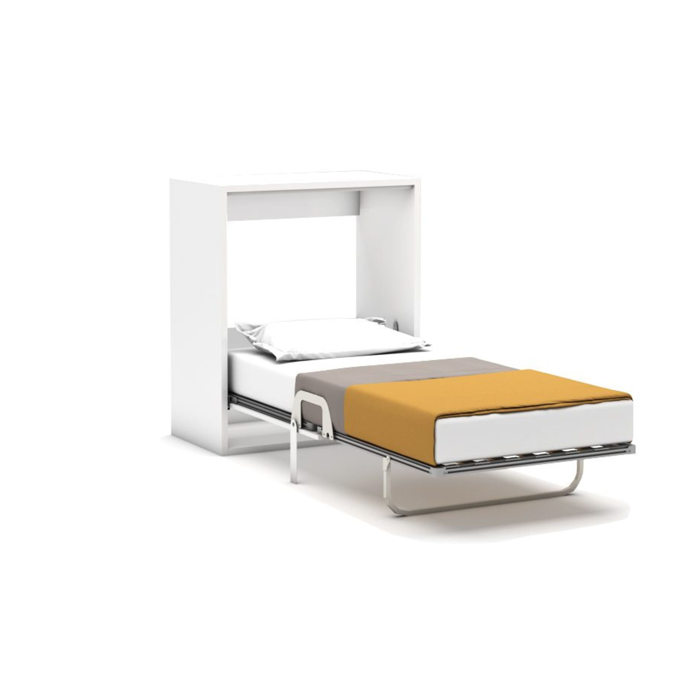 LIFE CAPSULE FOLDING SINGLE BED with MATTRESS and SECRET TABE MODULE - 209/ 402-D -  Bedsteads - ebarza Furniture UAE | Shop Modern Furniture in Abu Dhabi & Dubai - مفروشات ايبازرا في الامارات | تسوق اثاث عصري وديكورات مميزة في دبي وابوظبي