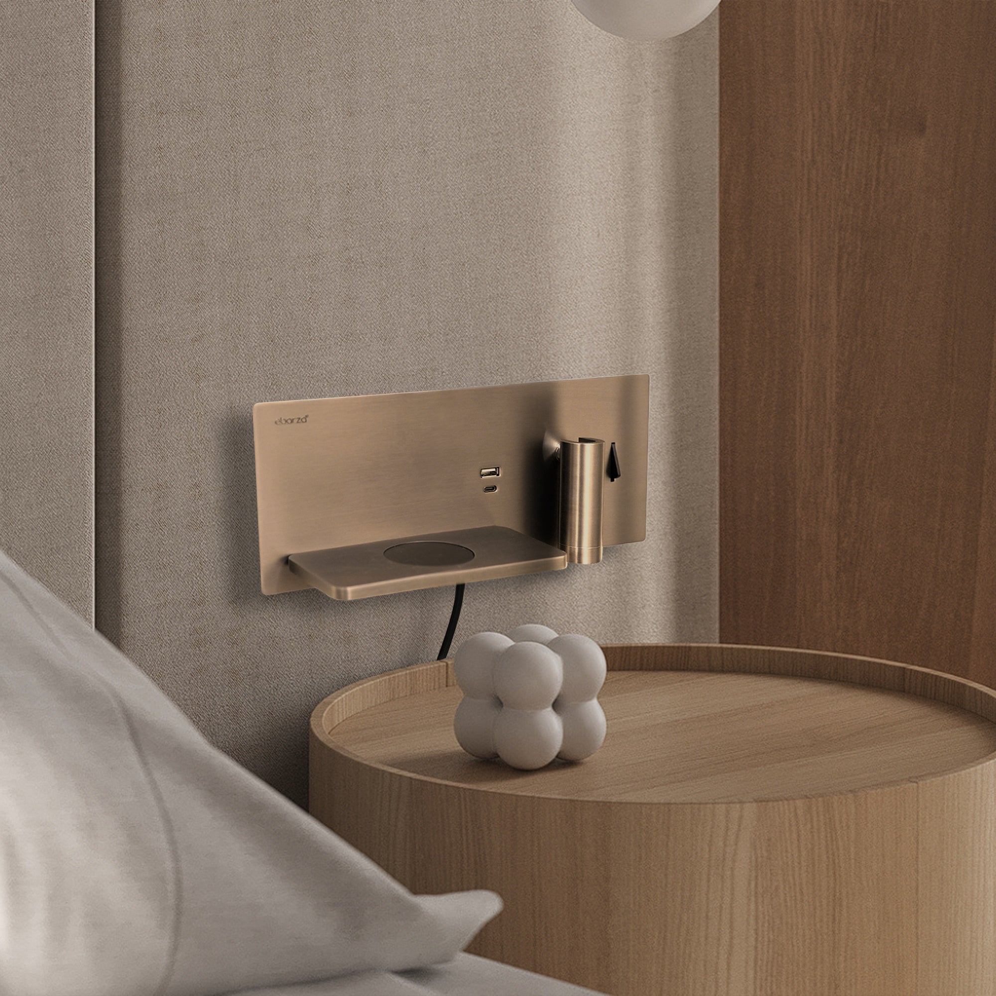 Kross Hotel Style Headboard/ Wall Reading Lamp Kross-WL(UA)-23BR -  Wall Lamps | مصباح قراءة على شكل فندق كروس على شكل فندق على شكل لوح رأسي/ جدار للقراءة - ebarza Furniture UAE | Shop Modern Furniture in Abu Dhabi & Dubai - مفروشات ايبازرا في الامارات | تسوق اثاث عصري وديكورات مميزة في دبي وابوظبي