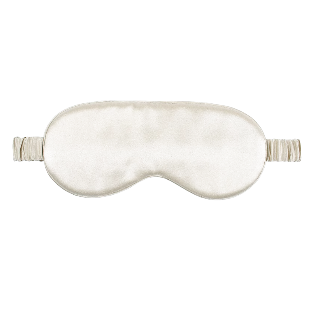 9x21 Ivory Eye Mask Shell - 16mm Silk -  Bedding - ebarza Furniture UAE | Shop Modern Furniture in Abu Dhabi & Dubai - مفروشات ايبازرا في الامارات | تسوق اثاث عصري وديكورات مميزة في دبي وابوظبي