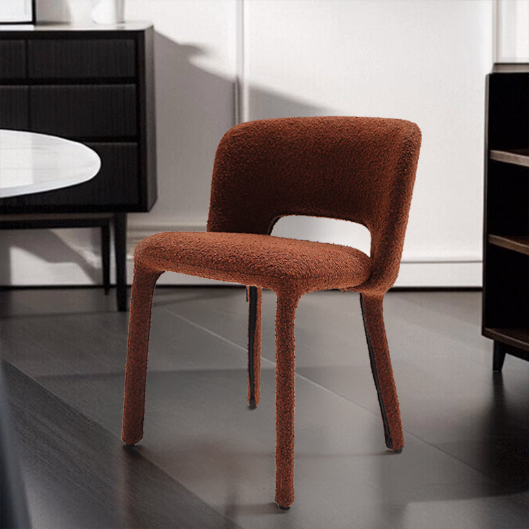 Brown Dining Chair Steel Frame - DC020 -  Chairs - ebarza Furniture UAE | Shop Modern Furniture in Abu Dhabi & Dubai - مفروشات ايبازرا في الامارات | تسوق اثاث عصري وديكورات مميزة في دبي وابوظبي