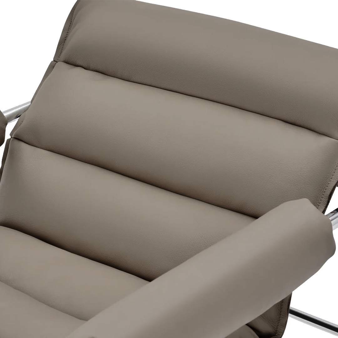 Murcia Whole Leather Lounge Chair LC066/BEIGE -  Lounge Chairs - ebarza Furniture UAE | Shop Modern Furniture in Abu Dhabi & Dubai - مفروشات ايبازرا في الامارات | تسوق اثاث عصري وديكورات مميزة في دبي وابوظبي