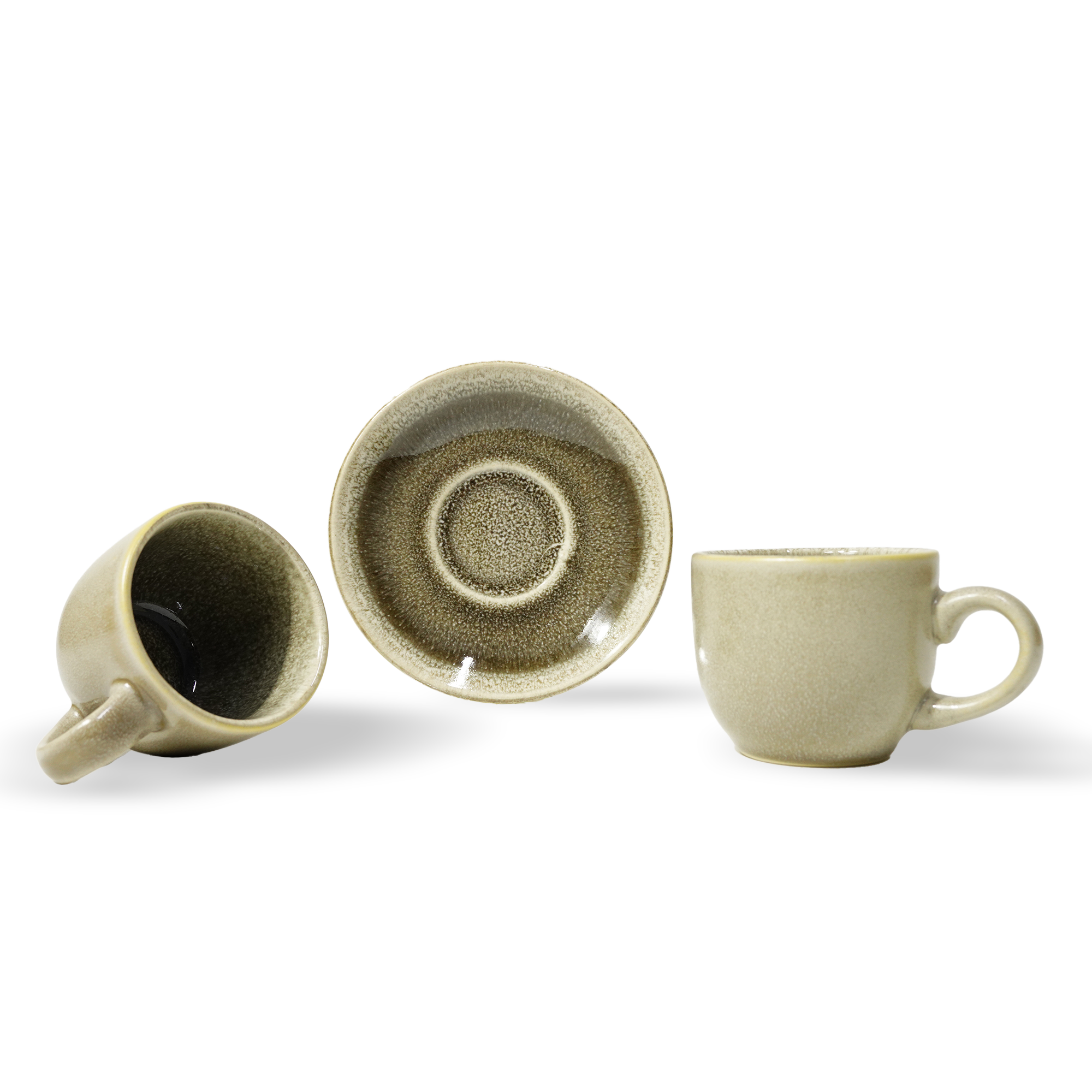 Cup & Saucer Brown HZ4333/32Brown -  Coffee Sets | طقم 6 فناجين قهوة أفروديت كاراجا 90 متر - ebarza Furniture UAE | Shop Modern Furniture in Abu Dhabi & Dubai - مفروشات ايبازرا في الامارات | تسوق اثاث عصري وديكورات مميزة في دبي وابوظبي