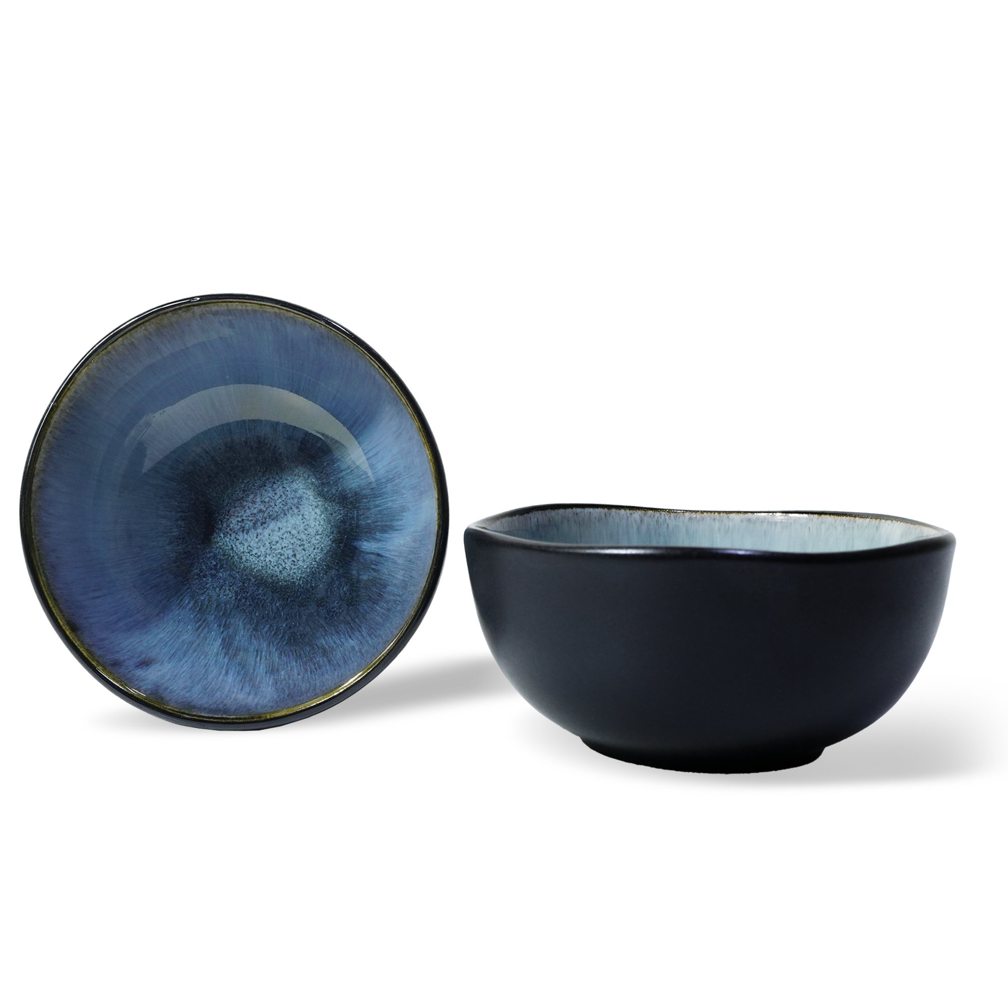 Blue wave Bowl Black and Blue  HZ3112 -  Bowls | وعاء الموجة الزرقاء باللونين الأسود والأزرق - ebarza Furniture UAE | Shop Modern Furniture in Abu Dhabi & Dubai - مفروشات ايبازرا في الامارات | تسوق اثاث عصري وديكورات مميزة في دبي وابوظبي