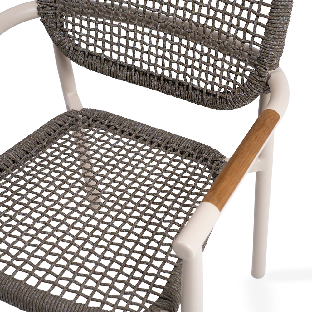 2004 DINING ARMCHAIR W/ROPE- AC2004B04ROP -  Chairs - ebarza Furniture UAE | Shop Modern Furniture in Abu Dhabi & Dubai - مفروشات ايبازرا في الامارات | تسوق اثاث عصري وديكورات مميزة في دبي وابوظبي