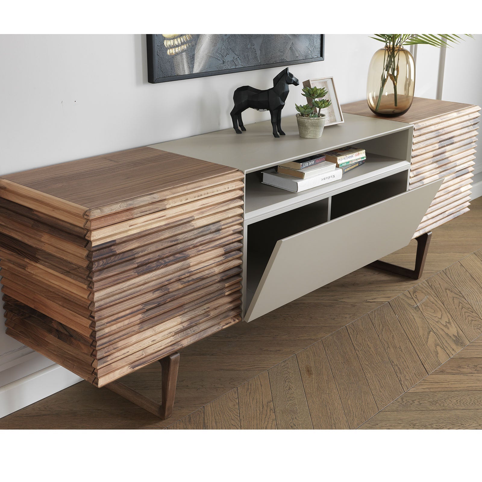 Display Item - Alfa Side-Board Alfa002YAS -  USED ITEM | قطعة من المعرض - خزانة جانبية ألفا - ebarza Furniture UAE | Shop Modern Furniture in Abu Dhabi & Dubai - مفروشات ايبازرا في الامارات | تسوق اثاث عصري وديكورات مميزة في دبي وابوظبي