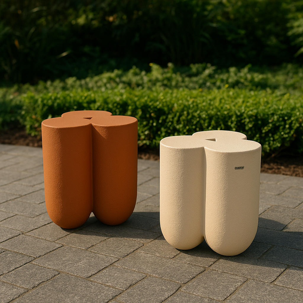 Outdoor/Indoor Clay Seating Pouf XK-0002A-Clay -  Poufs - ebarza Furniture UAE | Shop Modern Furniture in Abu Dhabi & Dubai - مفروشات ايبازرا في الامارات | تسوق اثاث عصري وديكورات مميزة في دبي وابوظبي