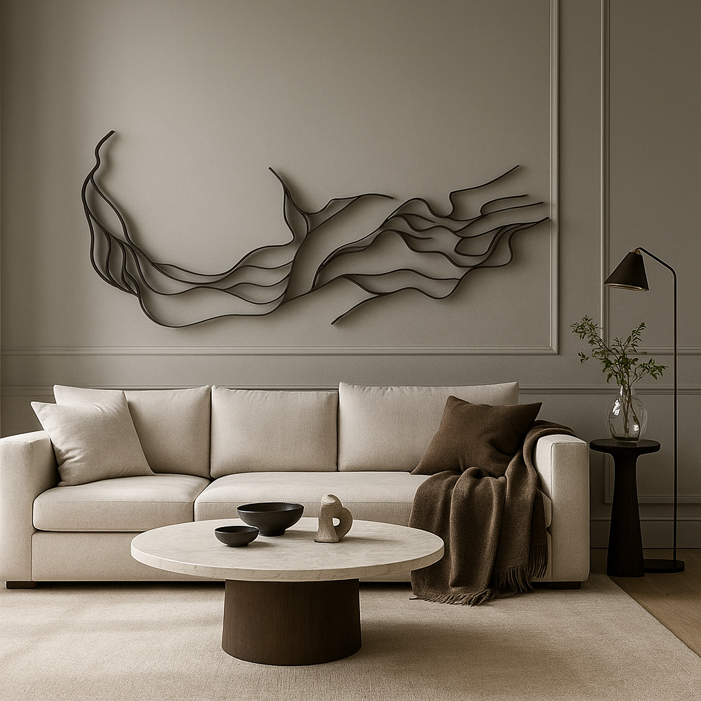 Wind Handcrafted Stainless Steel Artwork Bg2020027- Black -  Artwork - ebarza Furniture UAE | Shop Modern Furniture in Abu Dhabi & Dubai - مفروشات ايبازرا في الامارات | تسوق اثاث عصري وديكورات مميزة في دبي وابوظبي