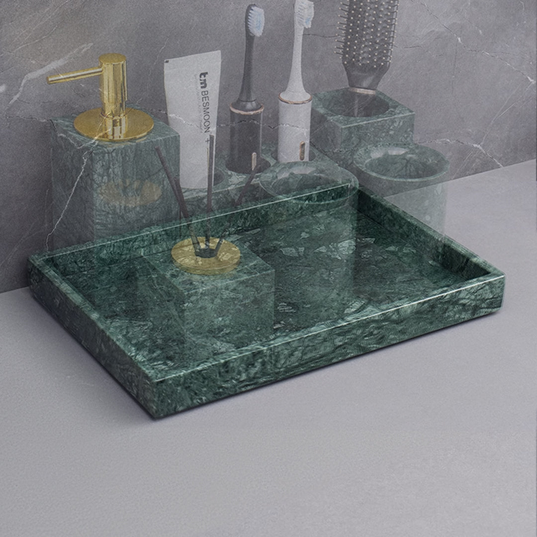 Indian Green Marble Rectangular Large Tray RHD840 -  Trays - ebarza Furniture UAE | Shop Modern Furniture in Abu Dhabi & Dubai - مفروشات ايبازرا في الامارات | تسوق اثاث عصري وديكورات مميزة في دبي وابوظبي