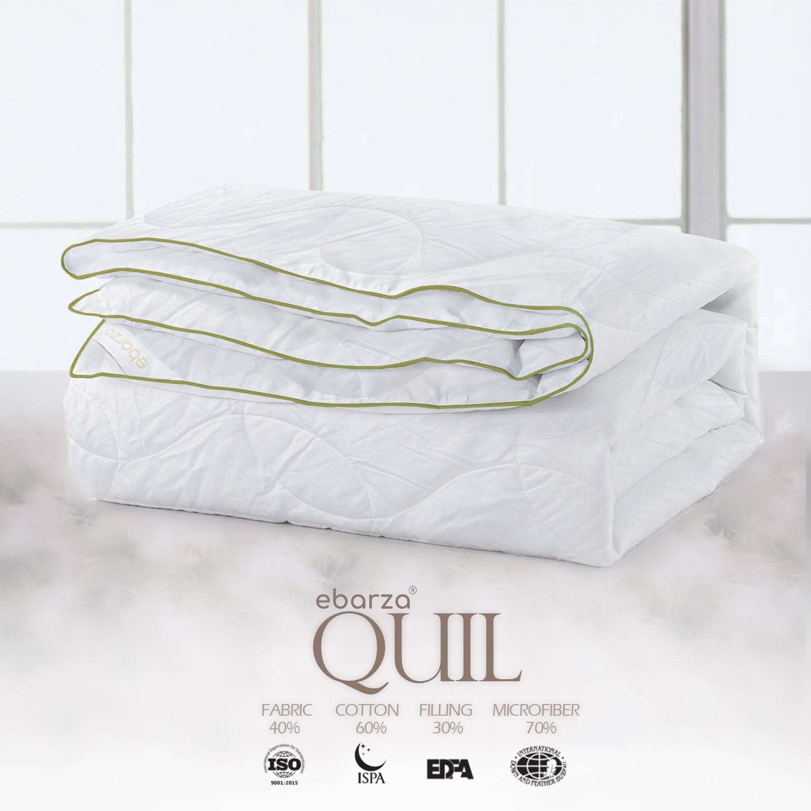 Bamboo Quilt 160X220 Cm 020505050 -  Bedding - ebarza Furniture UAE | Shop Modern Furniture in Abu Dhabi & Dubai - مفروشات ايبازرا في الامارات | تسوق اثاث عصري وديكورات مميزة في دبي وابوظبي