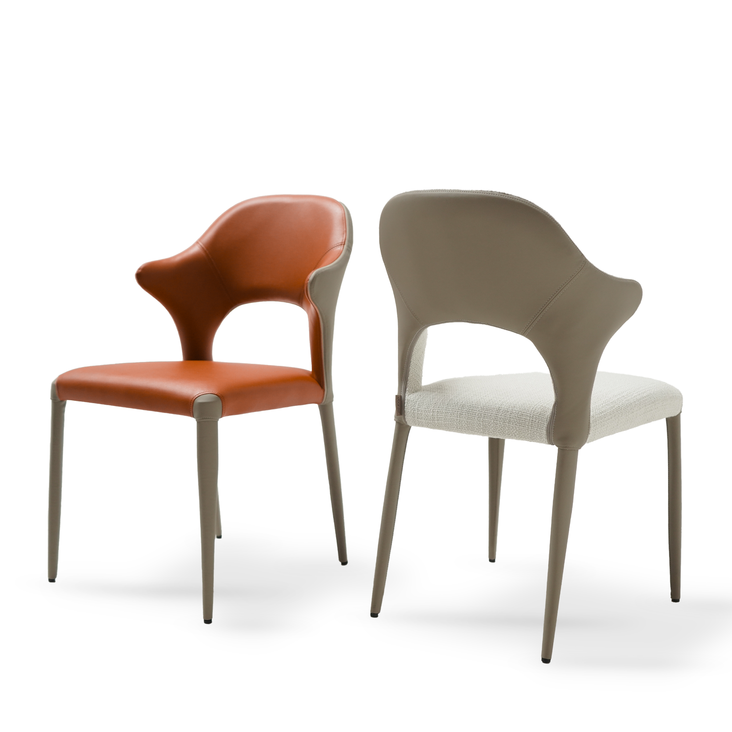 Dining Chair PZ-097-D Beige -  Chairs - ebarza Furniture UAE | Shop Modern Furniture in Abu Dhabi & Dubai - مفروشات ايبازرا في الامارات | تسوق اثاث عصري وديكورات مميزة في دبي وابوظبي