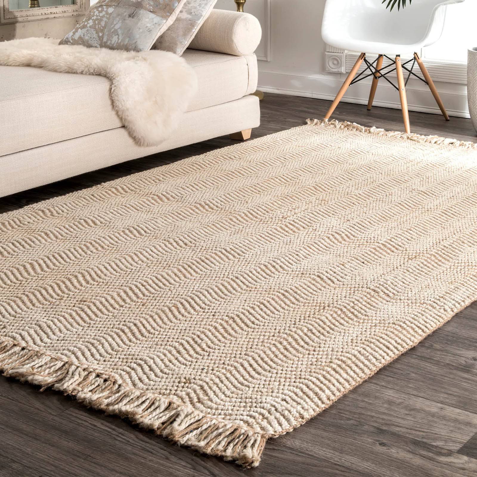 230X160 Cm Braided Handmade Jute Rug Jh-2340-L -  Rugs | 230x160 سم سجادة مضفرة مصنوعة يدويًا من الخيش - ebarza Furniture UAE | Shop Modern Furniture in Abu Dhabi & Dubai - مفروشات ايبازرا في الامارات | تسوق اثاث عصري وديكورات مميزة في دبي وابوظبي