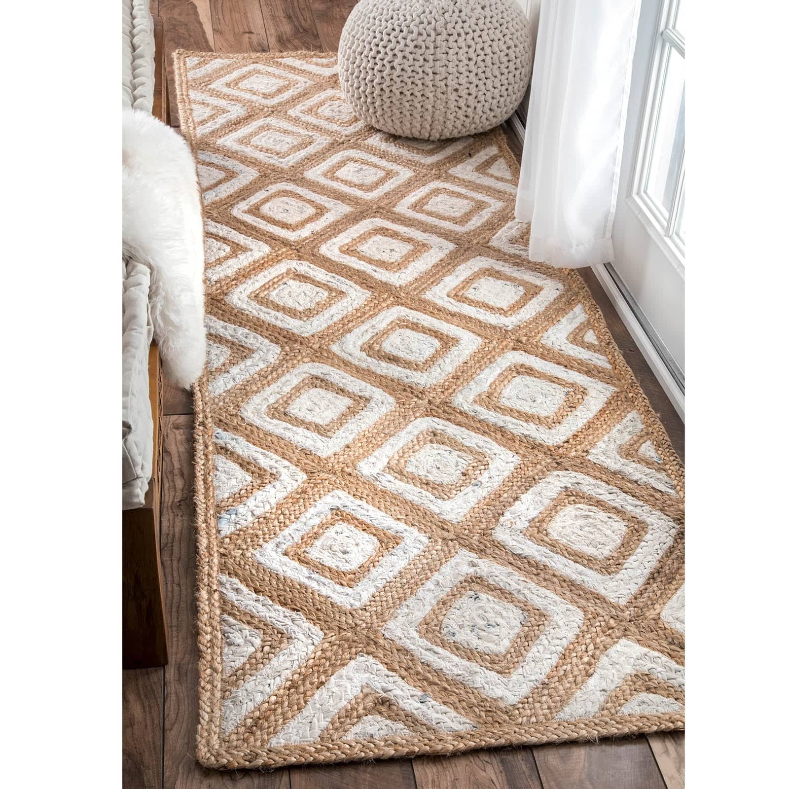 230X160 Cm Braided Handmade Jute Rug Jh-2342-L -  Rugs - ebarza Furniture UAE | Shop Modern Furniture in Abu Dhabi & Dubai - مفروشات ايبازرا في الامارات | تسوق اثاث عصري وديكورات مميزة في دبي وابوظبي