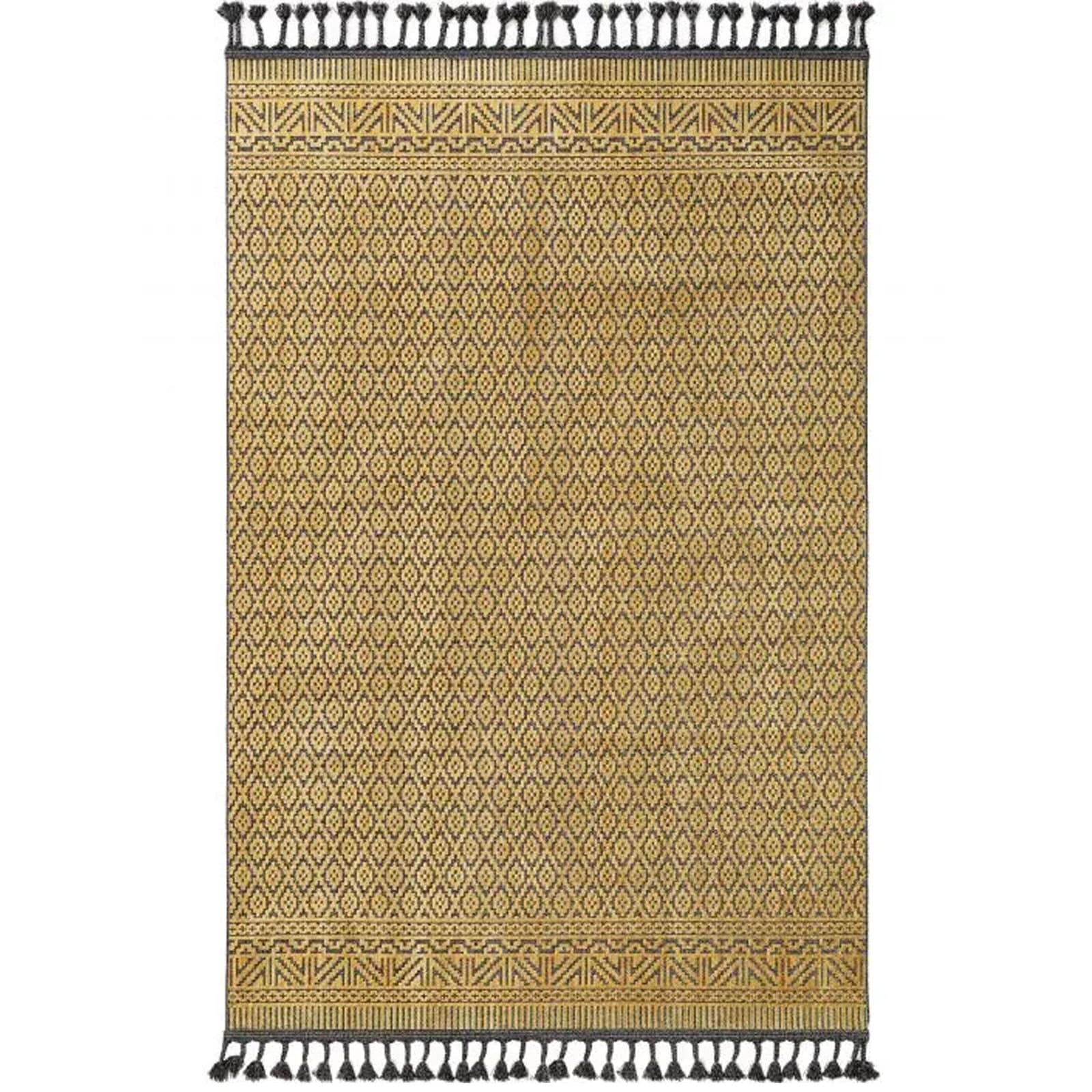 230X160 Cm Handmade Wool Rug Artik-Ark-132-Gold-L -  Rugs - ebarza Furniture UAE | Shop Modern Furniture in Abu Dhabi & Dubai - مفروشات ايبازرا في الامارات | تسوق اثاث عصري وديكورات مميزة في دبي وابوظبي