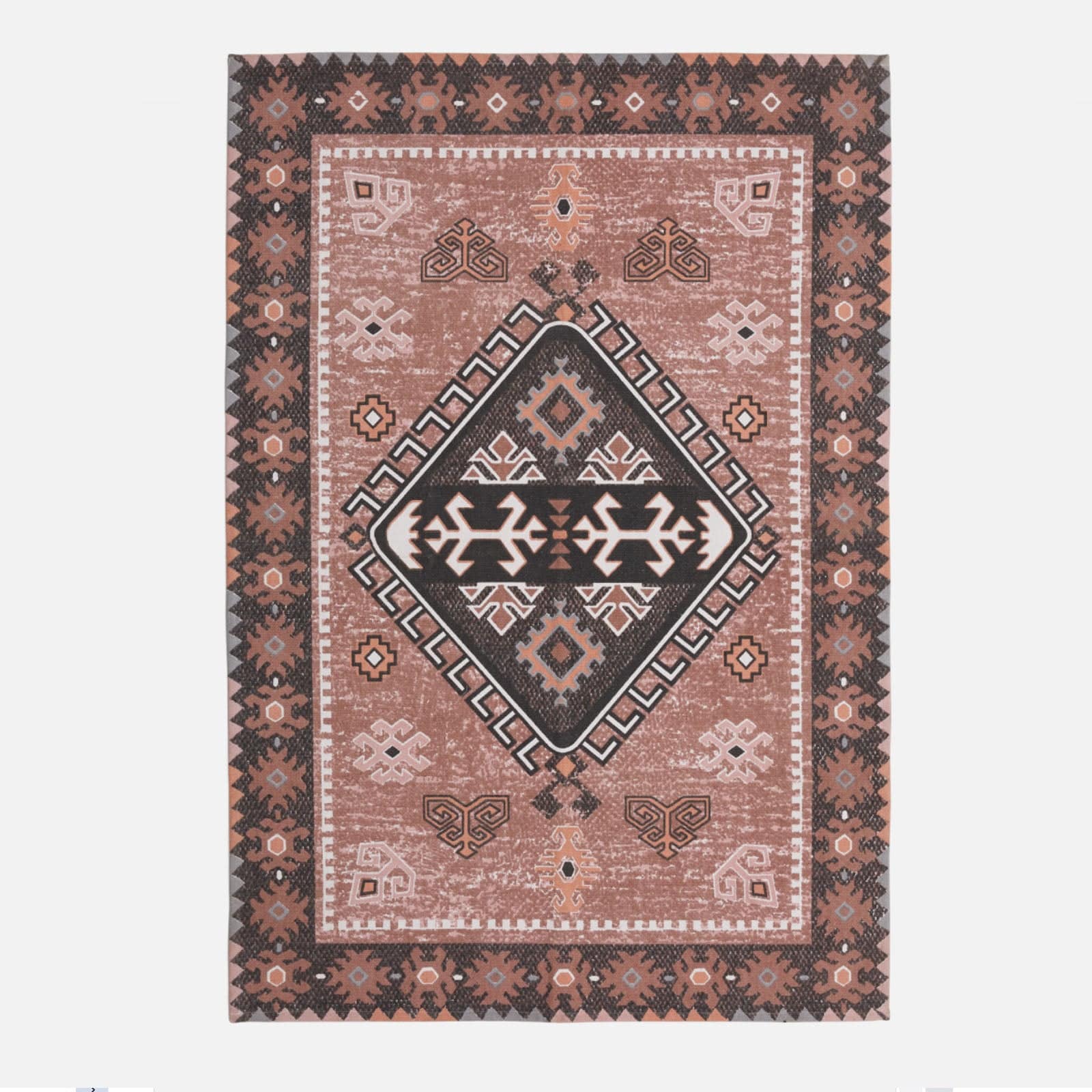 230X160 Cm  Handmade Wool Rug Jh-20523-Pink-L -  Rugs | سجادة صوف صناعة يدوية 160*230 سم - ebarza Furniture UAE | Shop Modern Furniture in Abu Dhabi & Dubai - مفروشات ايبازرا في الامارات | تسوق اثاث عصري وديكورات مميزة في دبي وابوظبي