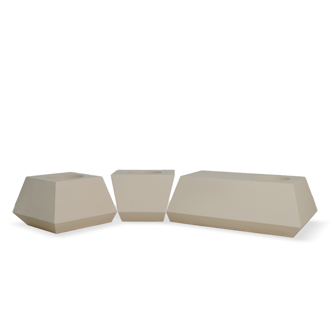 Set Of 3 Outdoor/Indoor Fiberglass Concrete Planter Box And Bench Xk-5040A+B+C - Beige