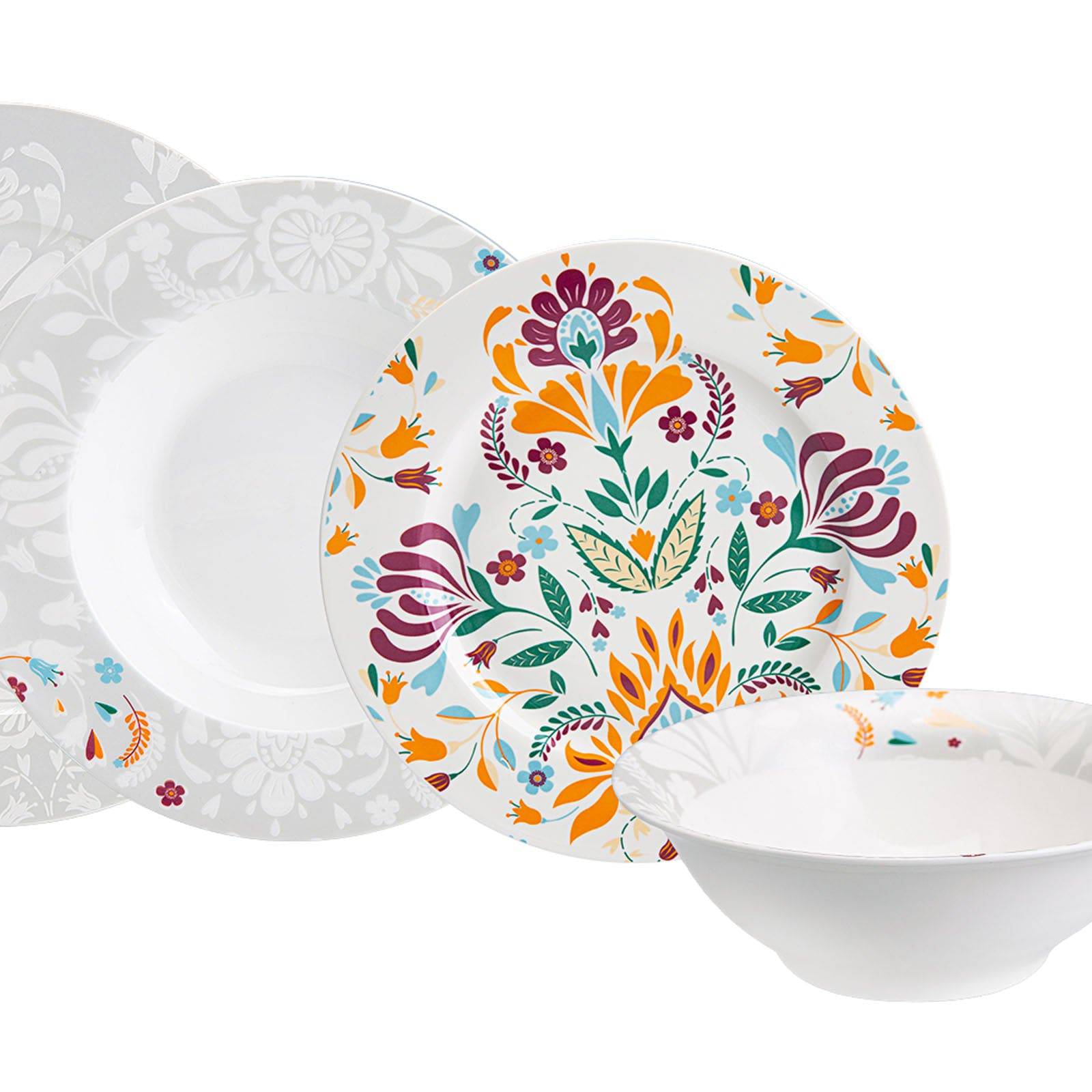 24 Mexico City 6-Person Dinner Set 153.03.07.9564 -  Dinnerware Sets - ebarza Furniture UAE | Shop Modern Furniture in Abu Dhabi & Dubai - مفروشات ايبازرا في الامارات | تسوق اثاث عصري وديكورات مميزة في دبي وابوظبي