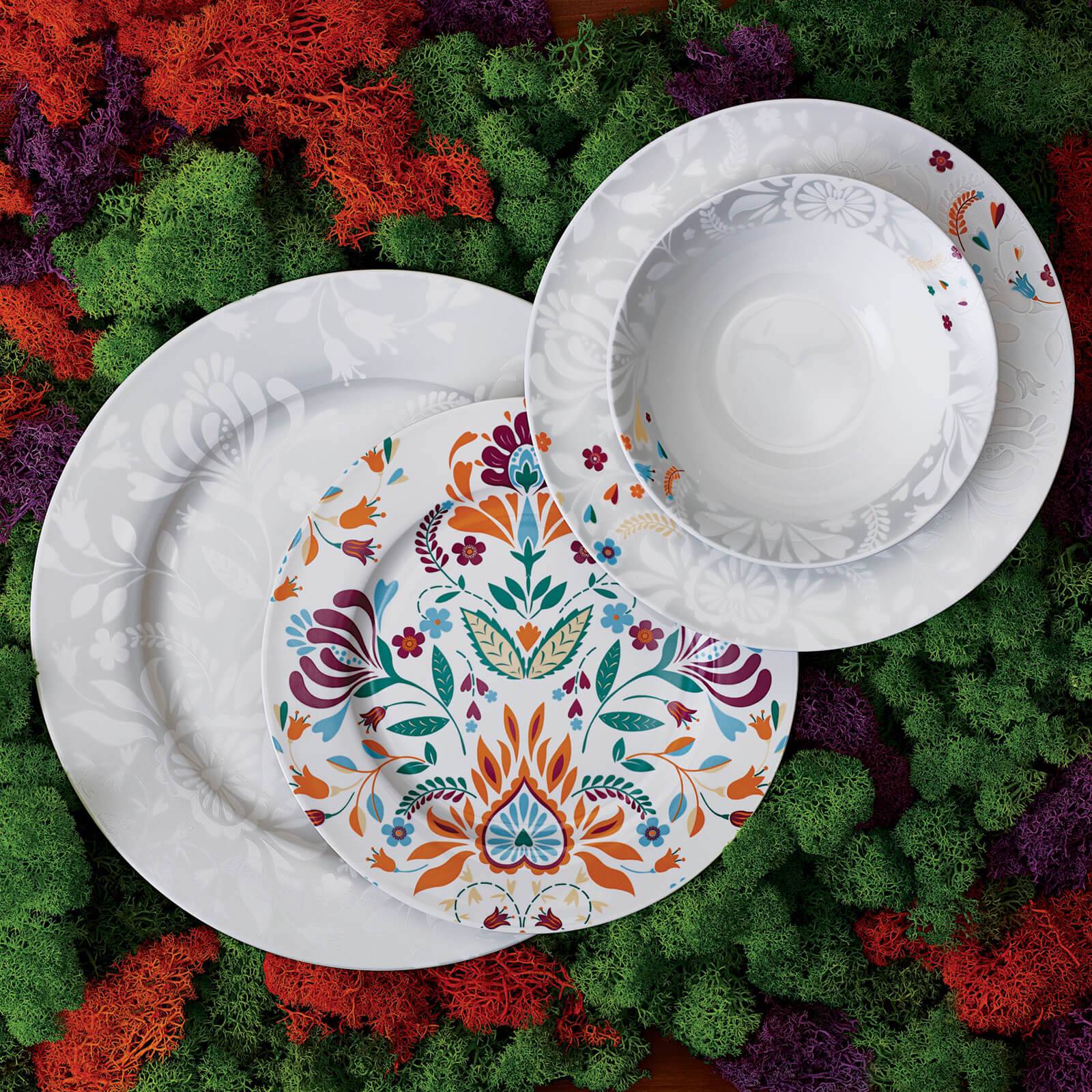 24 Mexico City 6-Person Dinner Set 153.03.07.9564 -  Dinnerware Sets - ebarza Furniture UAE | Shop Modern Furniture in Abu Dhabi & Dubai - مفروشات ايبازرا في الامارات | تسوق اثاث عصري وديكورات مميزة في دبي وابوظبي