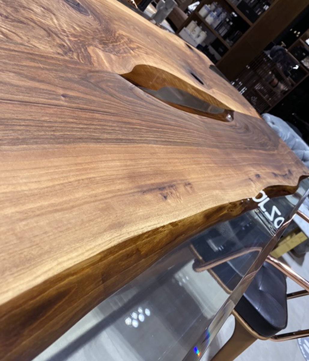 240X100 Cm Live Edge Resin Dining Table Top San240X100 -  Table Tops - ebarza Furniture UAE | Shop Modern Furniture in Abu Dhabi & Dubai - مفروشات ايبازرا في الامارات | تسوق اثاث عصري وديكورات مميزة في دبي وابوظبي