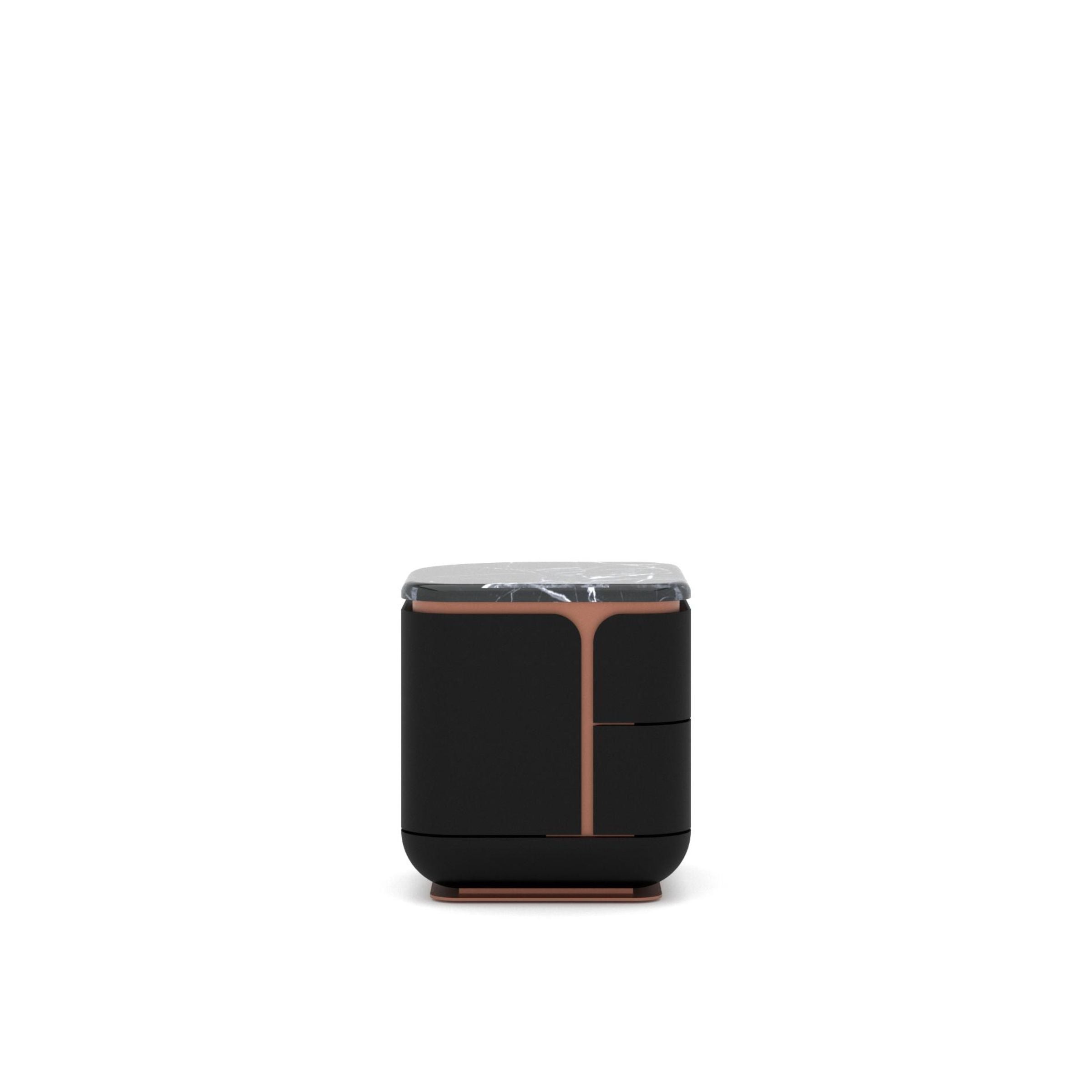 2X Tulip Black Bedside Tables KOMTLP001 -  Bedside Tables | 2X طاولات توليب بجانب السرير - ebarza Furniture UAE | Shop Modern Furniture in Abu Dhabi & Dubai - مفروشات ايبازرا في الامارات | تسوق اثاث عصري وديكورات مميزة في دبي وابوظبي