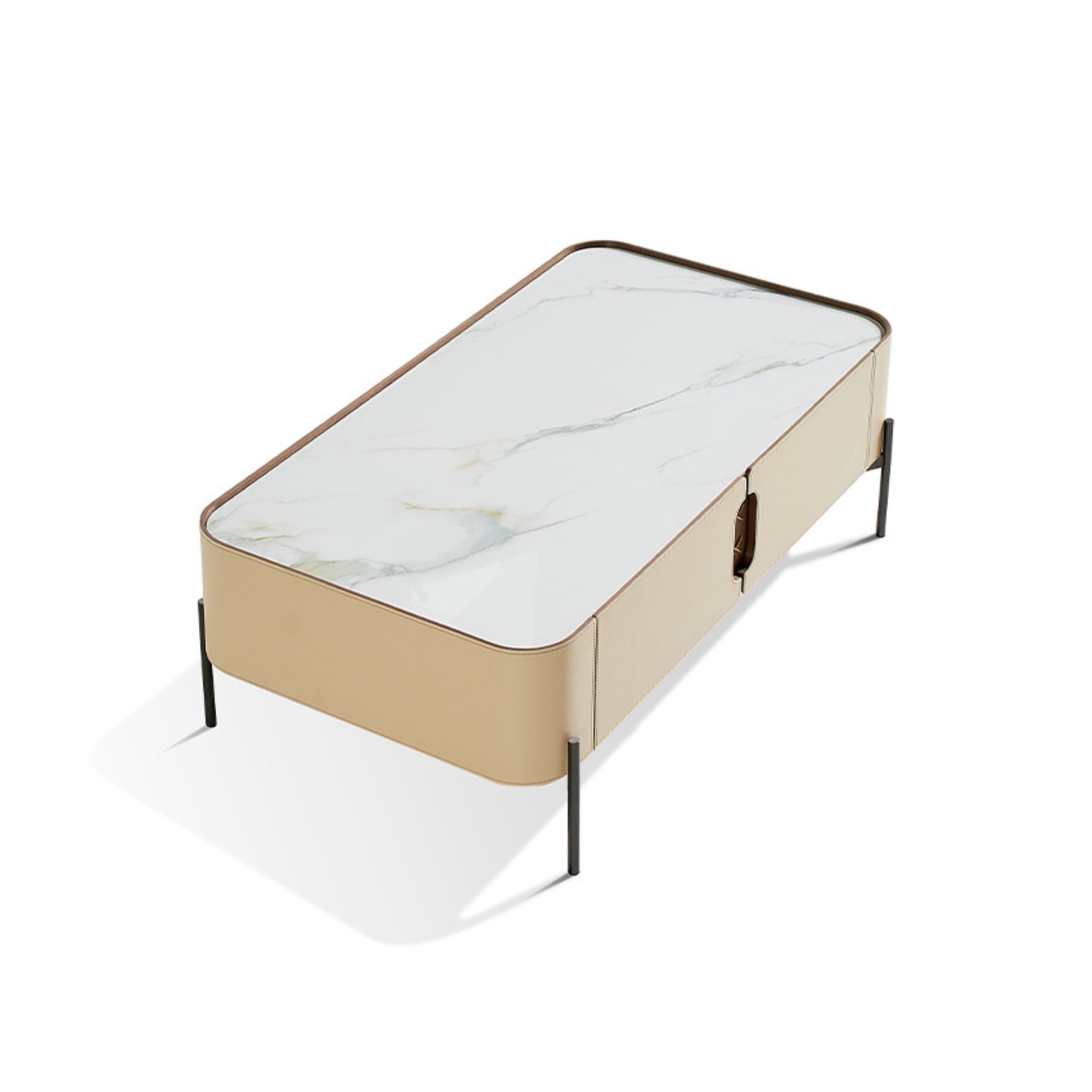 Stitch Saddle Leather Cabinet / Besdside table MLL-D41 -  Cabinets | خزانة جلدية سرج غرزة / طاولة بجانب السرير - ebarza Furniture UAE | Shop Modern Furniture in Abu Dhabi & Dubai - مفروشات ايبازرا في الامارات | تسوق اثاث عصري وديكورات مميزة في دبي وابوظبي