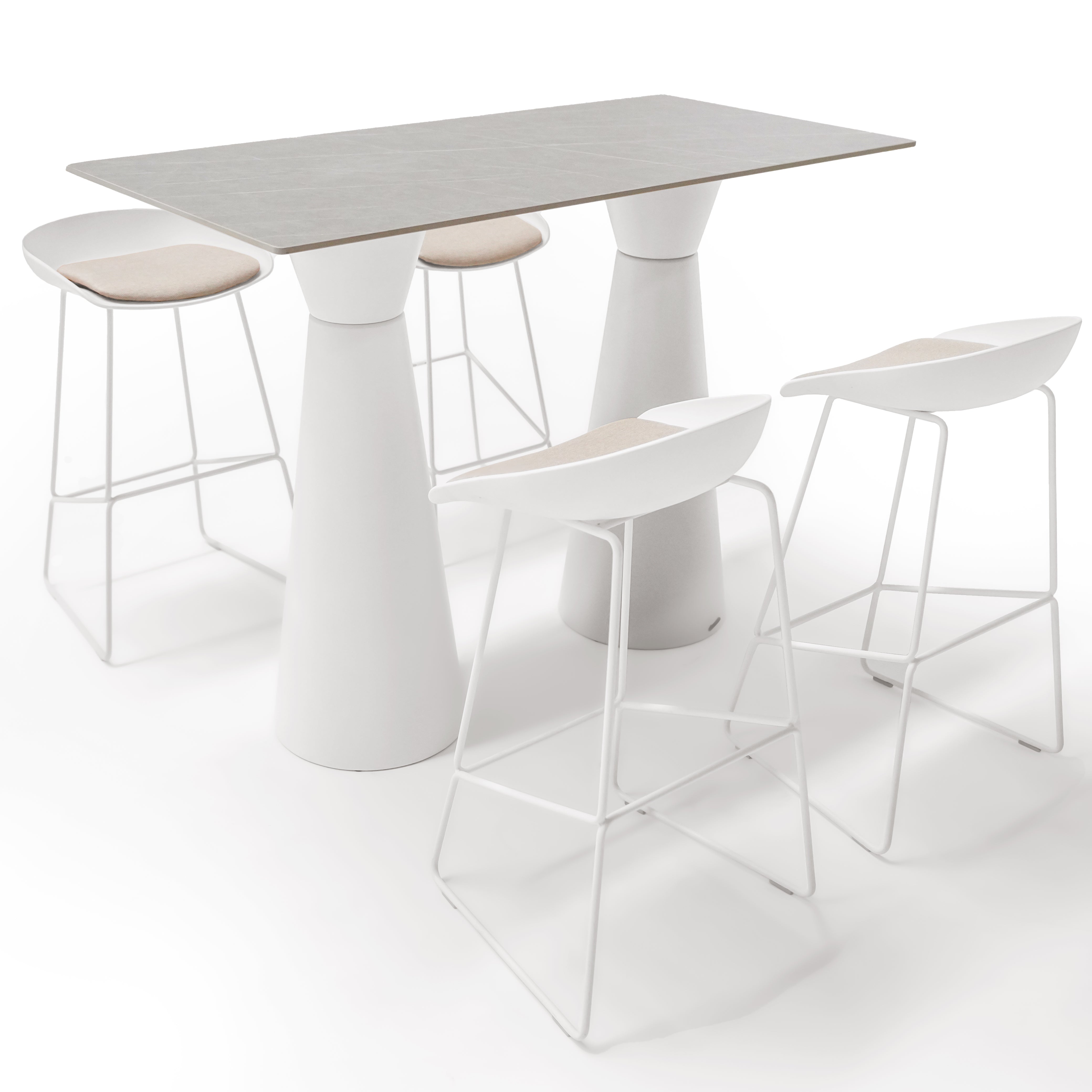 Bar Table Base 105cm 60BTB-White -  Table bases | قاعدة طاولة بار 105 سم - ebarza Furniture UAE | Shop Modern Furniture in Abu Dhabi & Dubai - مفروشات ايبازرا في الامارات | تسوق اثاث عصري وديكورات مميزة في دبي وابوظبي