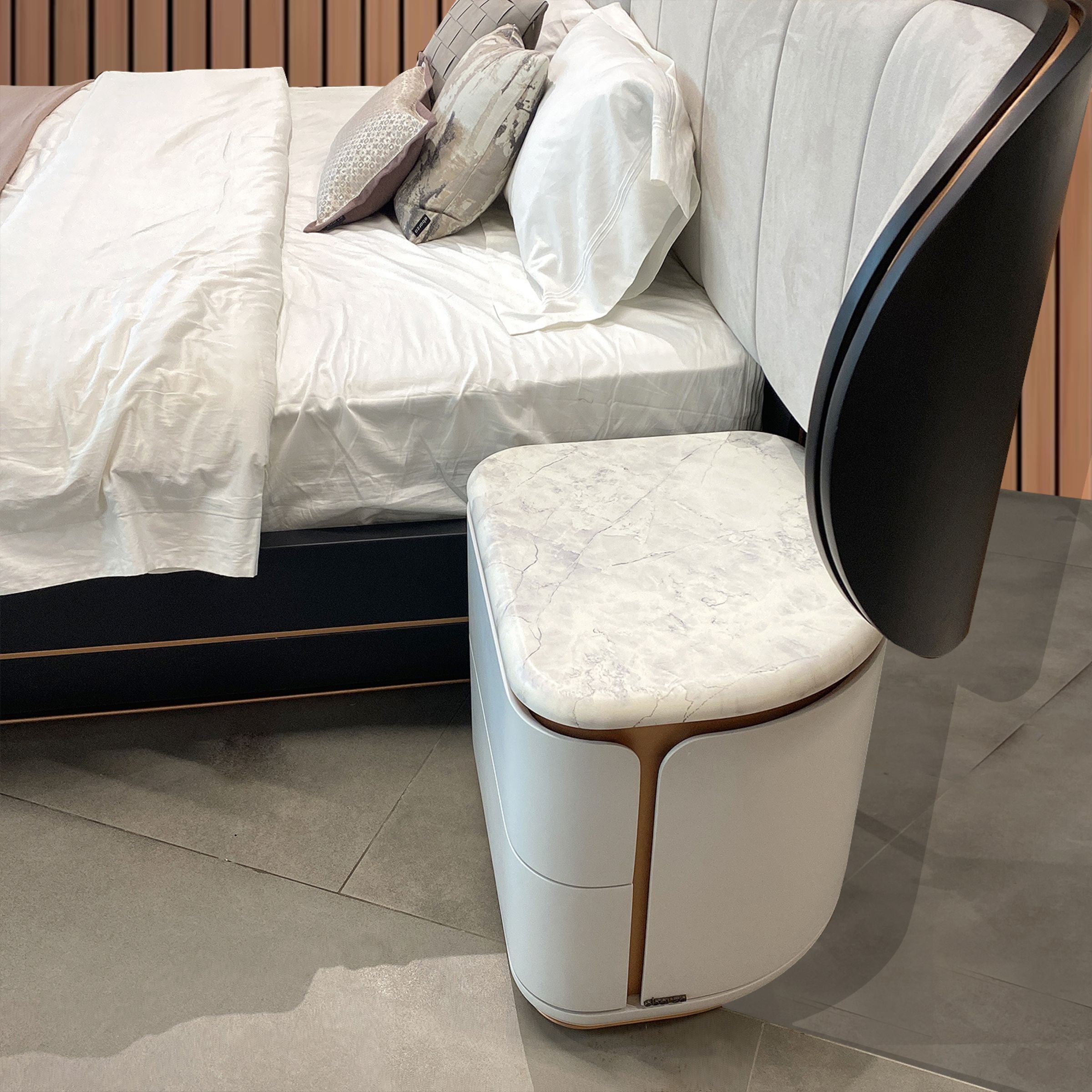 2X Tulip Bedside Tables KOMTLP001 -  Bedside Tables | 2X طاولات توليب بجانب السرير - ebarza Furniture UAE | Shop Modern Furniture in Abu Dhabi & Dubai - مفروشات ايبازرا في الامارات | تسوق اثاث عصري وديكورات مميزة في دبي وابوظبي