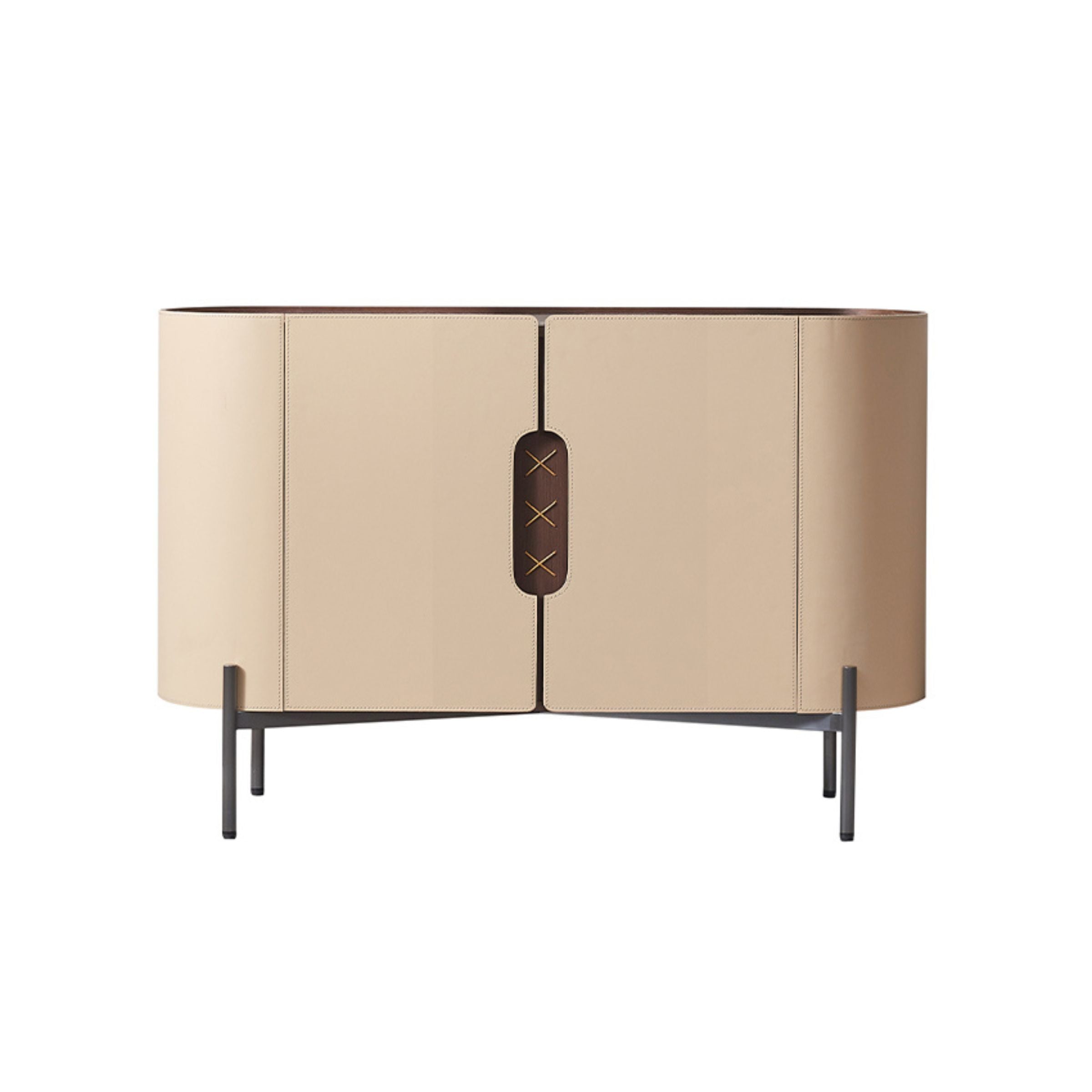 Stitch Saddle Leather Console / Dresser MLL-T30 -  Cabinets | خزانة جانبية / خزانة جانبية سرج غرزة - ebarza Furniture UAE | Shop Modern Furniture in Abu Dhabi & Dubai - مفروشات ايبازرا في الامارات | تسوق اثاث عصري وديكورات مميزة في دبي وابوظبي