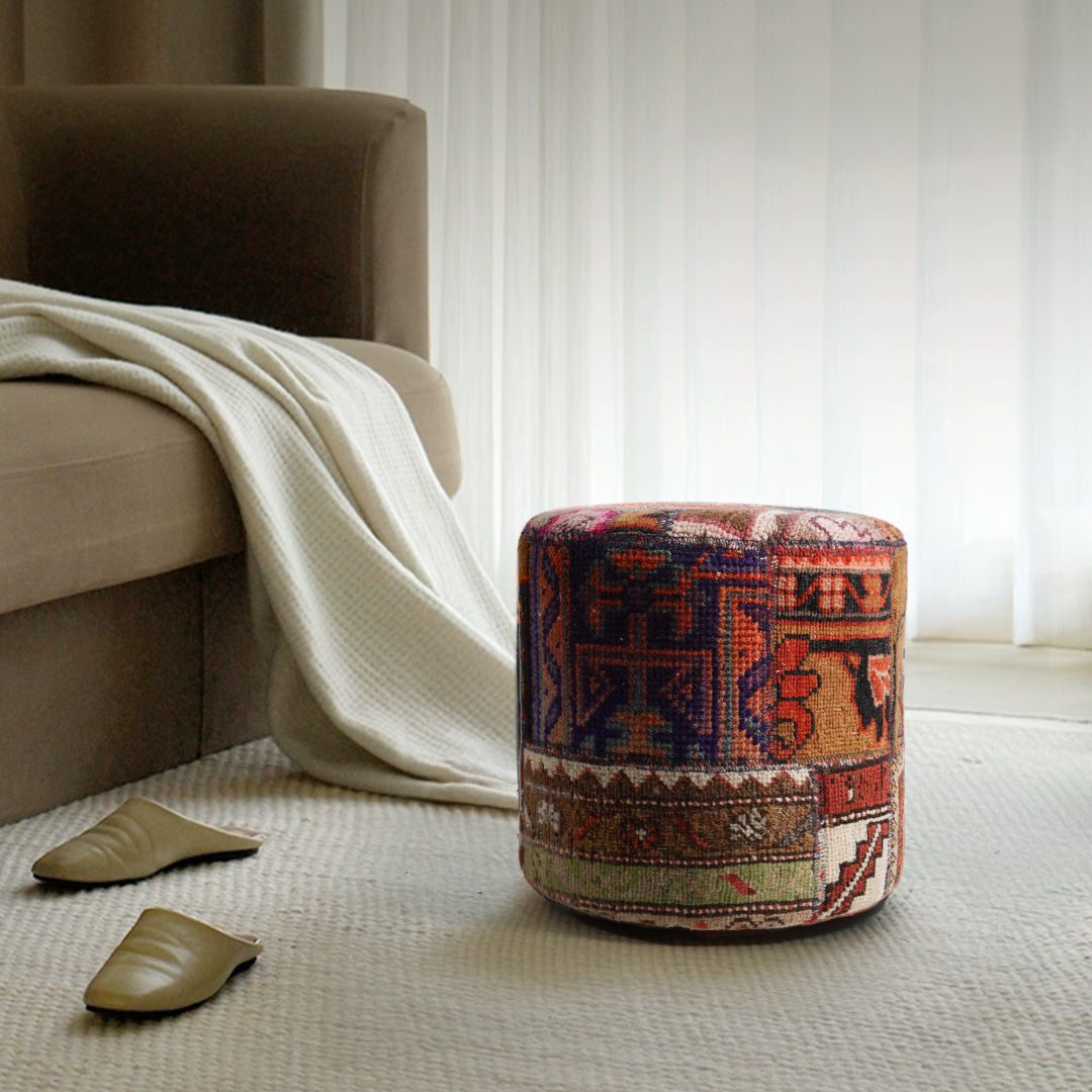 Anatolian Patchwork Style Pouf P16