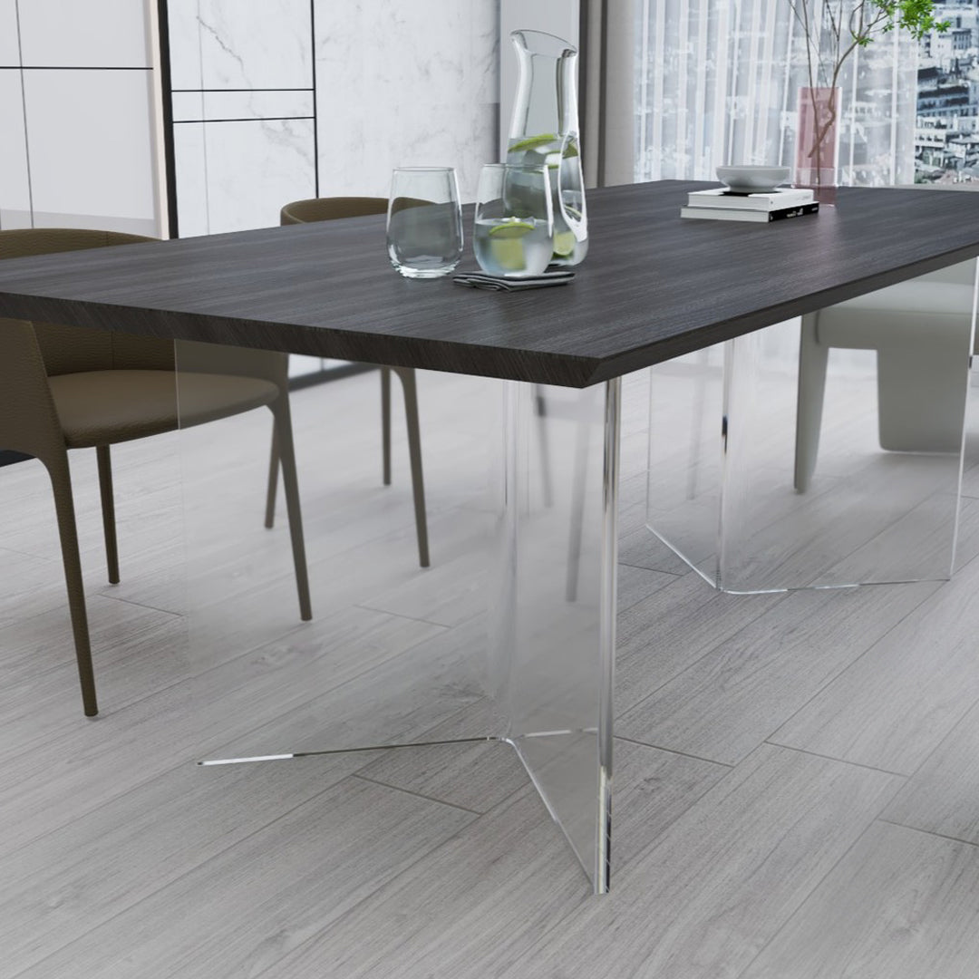 Acrylic V-Style Table Legs Transparent -  Table bases - ebarza Furniture UAE | Shop Modern Furniture in Abu Dhabi & Dubai - مفروشات ايبازرا في الامارات | تسوق اثاث عصري وديكورات مميزة في دبي وابوظبي