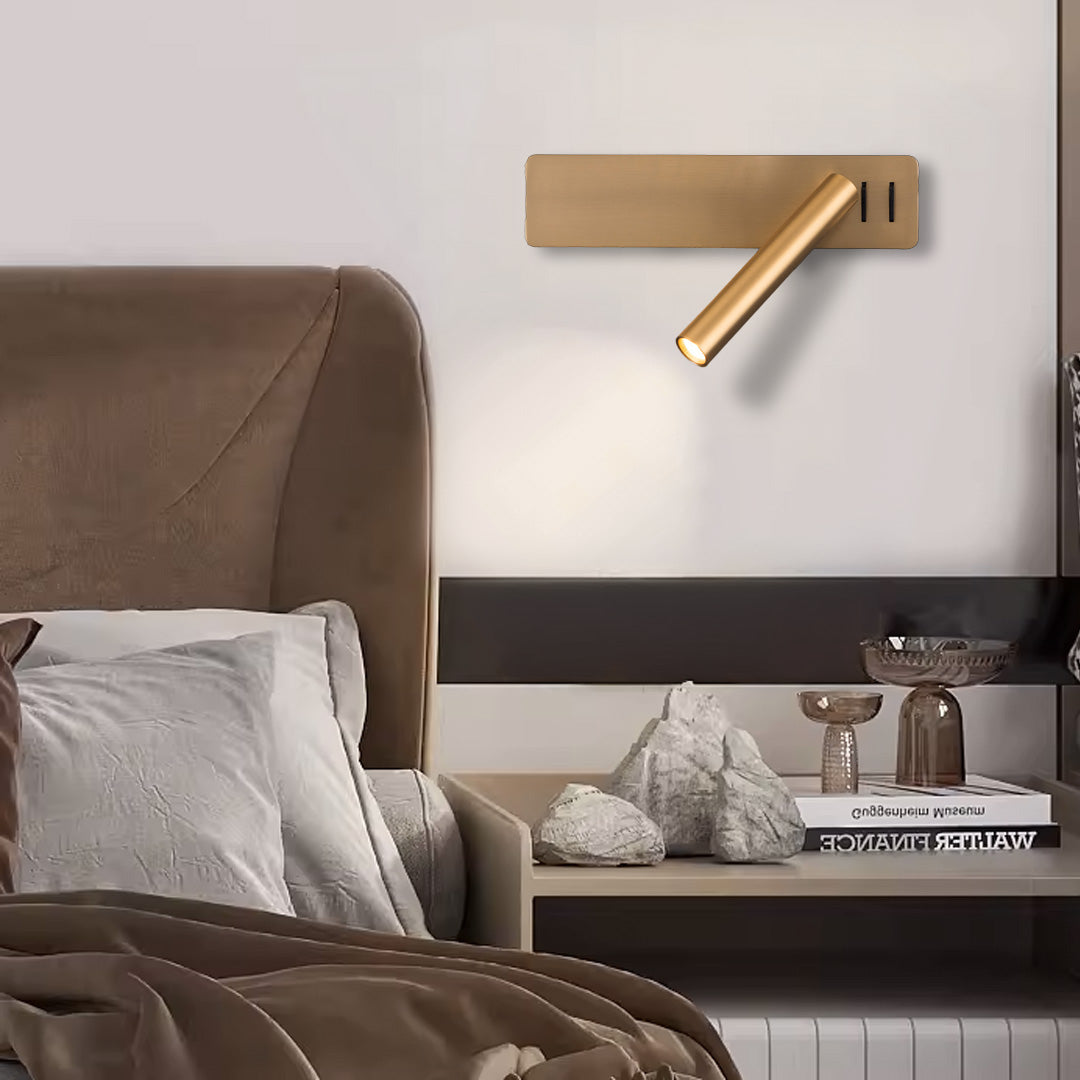 Seed Hotel Style Headboard/ Wall Reading Lamp Seed-WL 25-BR -  Wall Lamps | مصباح قراءة سييد على الحائط / لوح رأسي على طراز الفندق - ebarza Furniture UAE | Shop Modern Furniture in Abu Dhabi & Dubai - مفروشات ايبازرا في الامارات | تسوق اثاث عصري وديكورات مميزة في دبي وابوظبي