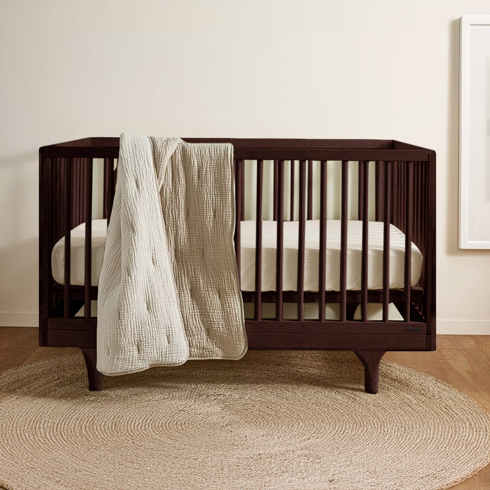 Baby Crib Et-Y005-W -  Cribs - ebarza Furniture UAE | Shop Modern Furniture in Abu Dhabi & Dubai - مفروشات ايبازرا في الامارات | تسوق اثاث عصري وديكورات مميزة في دبي وابوظبي