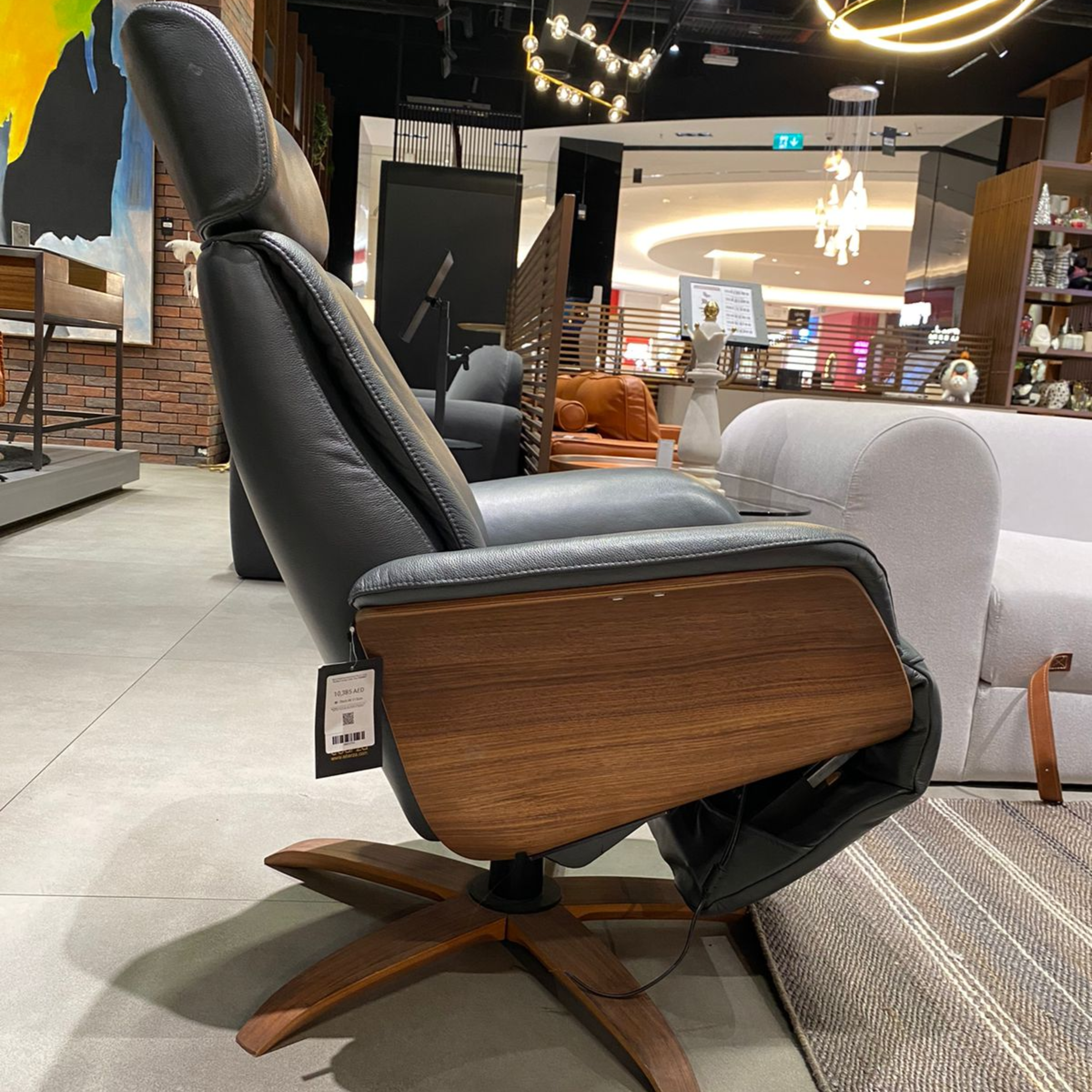 Display Item - Benz Relaxing Swivel And Electric Grey Recliner Lounge Chair  Hkp-7608MfelNakheel -  USED ITEM | قطعة من المعرض - بينز كرسي استرخاء دوار وكهربائي - ebarza Furniture UAE | Shop Modern Furniture in Abu Dhabi & Dubai - مفروشات ايبازرا في الامارات | تسوق اثاث عصري وديكورات مميزة في دبي وابوظبي