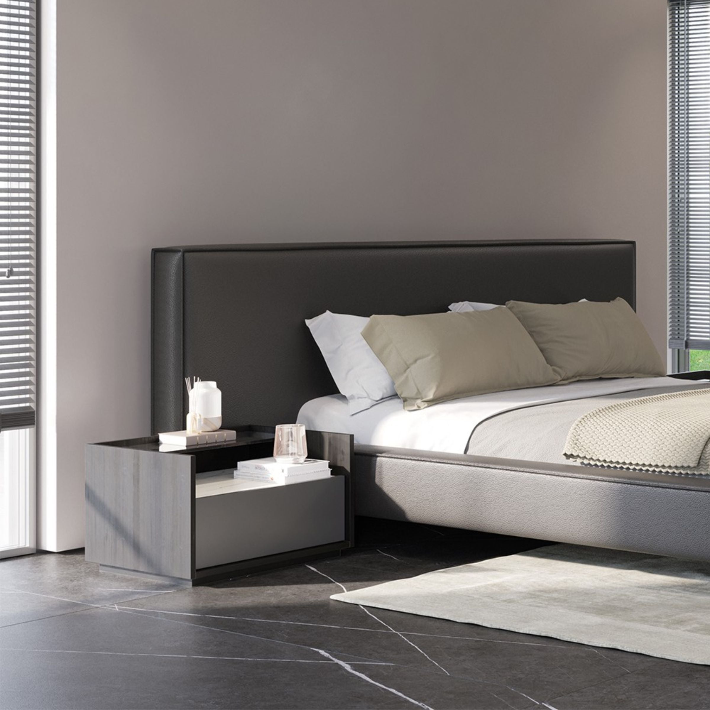 Display Item - 2X COLLECT Grey Bedside Tables YLCG-BNS - YAS -  DISPLAY ITEM - ebarza Furniture UAE | Shop Modern Furniture in Abu Dhabi & Dubai - مفروشات ايبازرا في الامارات | تسوق اثاث عصري وديكورات مميزة في دبي وابوظبي