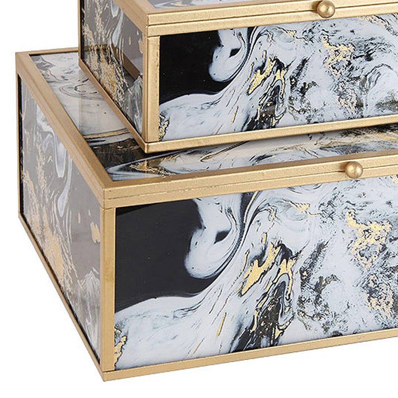 2X Handmade Decorative/Jewelry Box Facbj11A+Facbj11B -  Decorative Boxes - ebarza Furniture UAE | Shop Modern Furniture in Abu Dhabi & Dubai - مفروشات ايبازرا في الامارات | تسوق اثاث عصري وديكورات مميزة في دبي وابوظبي