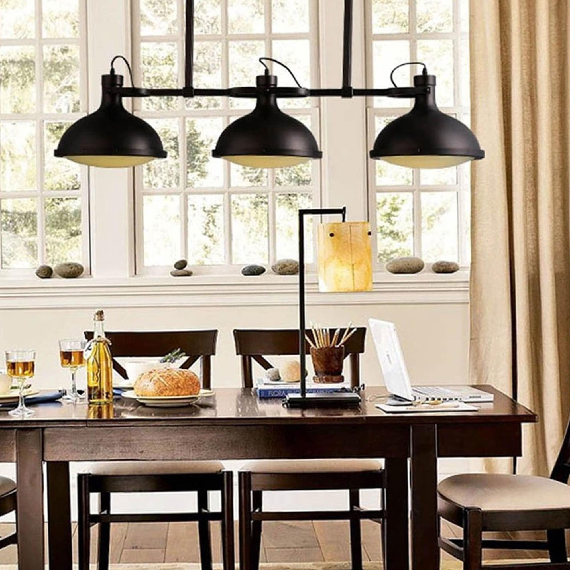 3 Heads Pendant Light Nordic Black Cy-Dd-118 -  Pendant Lamps | 3 رؤوس اناره معلقه - ebarza Furniture UAE | Shop Modern Furniture in Abu Dhabi & Dubai - مفروشات ايبازرا في الامارات | تسوق اثاث عصري وديكورات مميزة في دبي وابوظبي