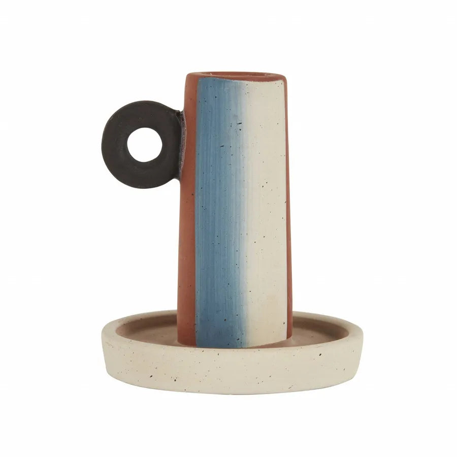 Pre-order 25 Days Delivery - Karaca Home Simple Candlestick, 9,6 cm, Blue 300.22.02.0507 -  Candle Holders - ebarza Furniture UAE | Shop Modern Furniture in Abu Dhabi & Dubai - مفروشات ايبازرا في الامارات | تسوق اثاث عصري وديكورات مميزة في دبي وابوظبي