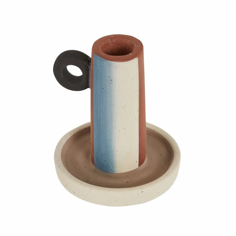 Pre-order 25 Days Delivery - Karaca Home Simple Candlestick, 9,6 cm, Blue 300.22.02.0507 -  Candle Holders - ebarza Furniture UAE | Shop Modern Furniture in Abu Dhabi & Dubai - مفروشات ايبازرا في الامارات | تسوق اثاث عصري وديكورات مميزة في دبي وابوظبي