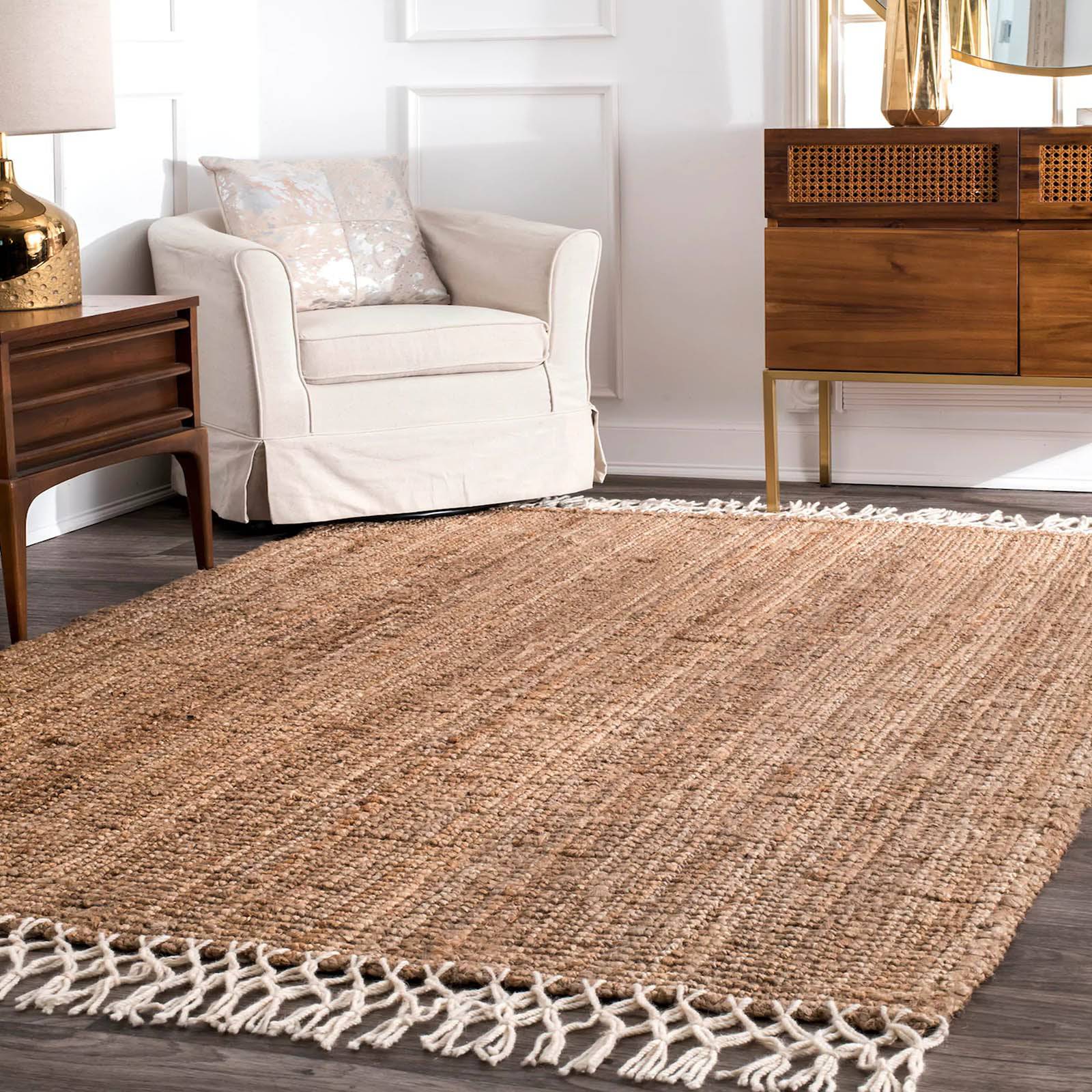 300X200 Cm Braided Handmade Jute Rug Jh-2339-Xl -  Rugs - ebarza Furniture UAE | Shop Modern Furniture in Abu Dhabi & Dubai - مفروشات ايبازرا في الامارات | تسوق اثاث عصري وديكورات مميزة في دبي وابوظبي