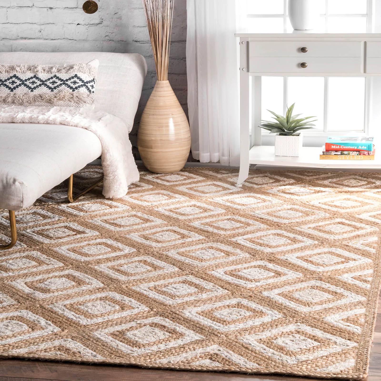 300X200 Cm Braided Handmade Jute Rug Jh-2342-Xl -  Rugs - ebarza Furniture UAE | Shop Modern Furniture in Abu Dhabi & Dubai - مفروشات ايبازرا في الامارات | تسوق اثاث عصري وديكورات مميزة في دبي وابوظبي