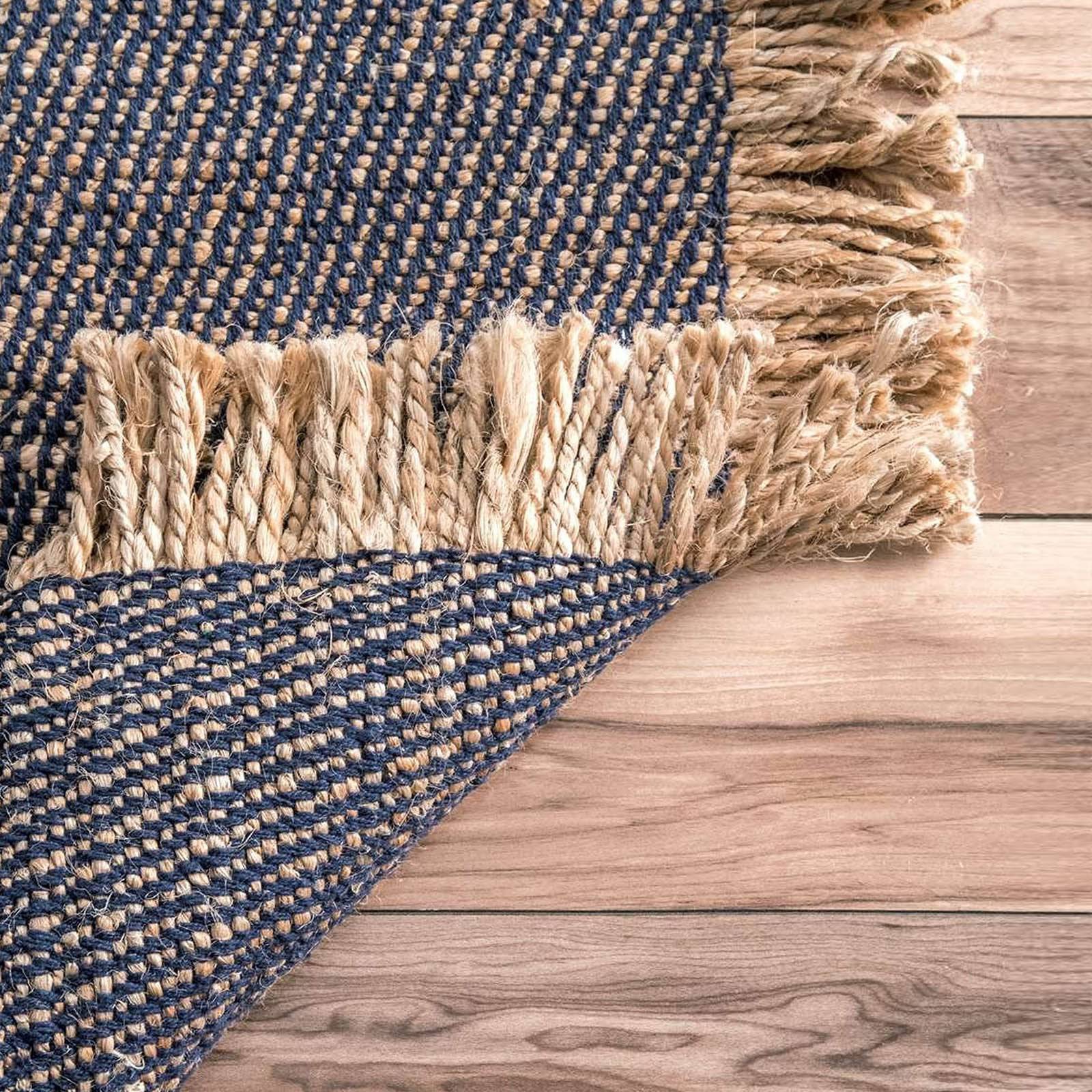 300X200 Cm  Handmade Jute Rug Jh-2053-Xl -  Rugs | سجادة مصنوعة يدويًا من الخيش مقاس 300 × 200 سم - ebarza Furniture UAE | Shop Modern Furniture in Abu Dhabi & Dubai - مفروشات ايبازرا في الامارات | تسوق اثاث عصري وديكورات مميزة في دبي وابوظبي