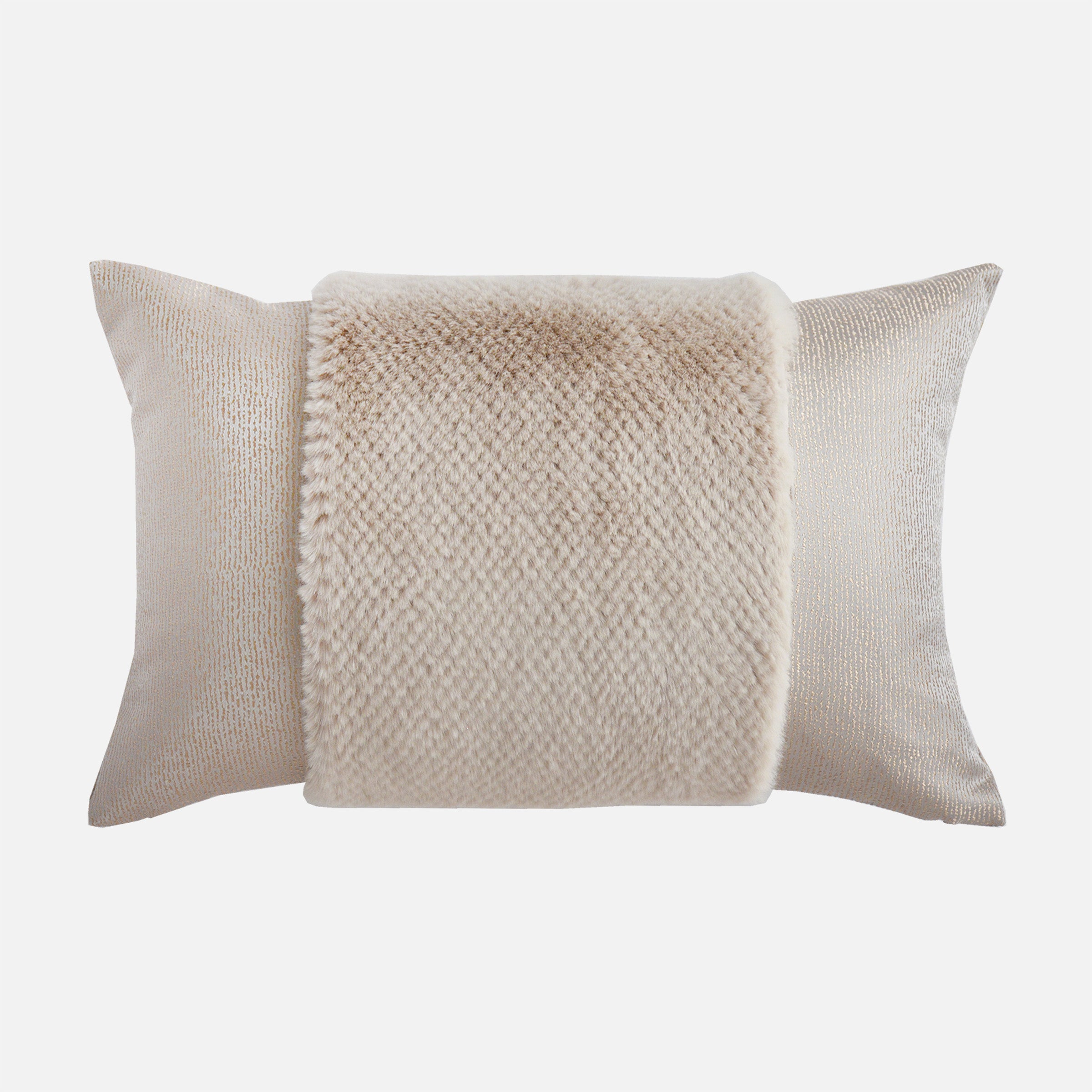 30*60  Luna Spliced Cushion - ECC076 -  Cushions | وسادة لونا المقسمة - ebarza Furniture UAE | Shop Modern Furniture in Abu Dhabi & Dubai - مفروشات ايبازرا في الامارات | تسوق اثاث عصري وديكورات مميزة في دبي وابوظبي