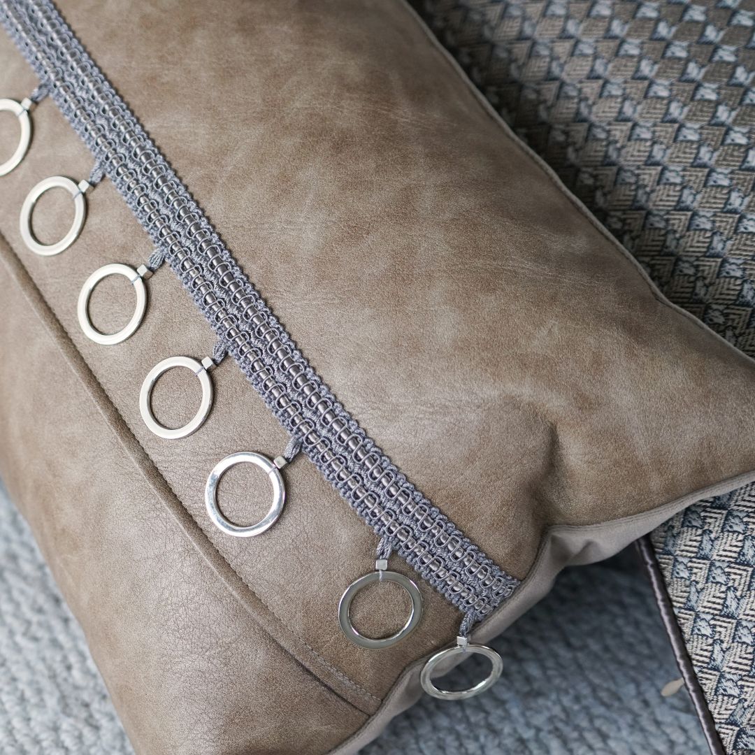 30x60CM ebarza Bronze-Ring Webbing Cushion ECC173