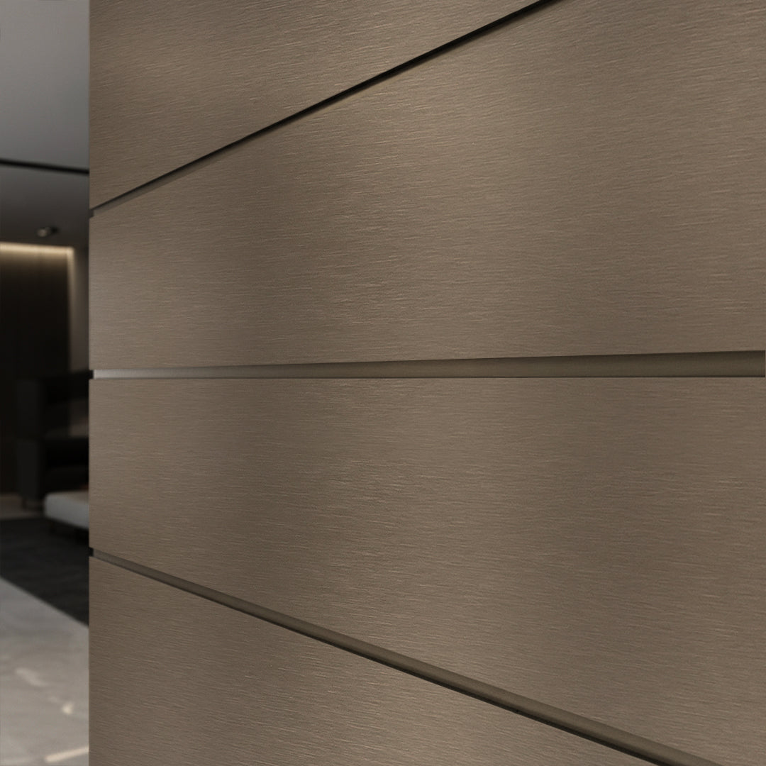 320H-ALUMINUM PROFILE- ADJUSTABLE U-PROFILE  COLOUR : Brass Brushed Metal BP-104K