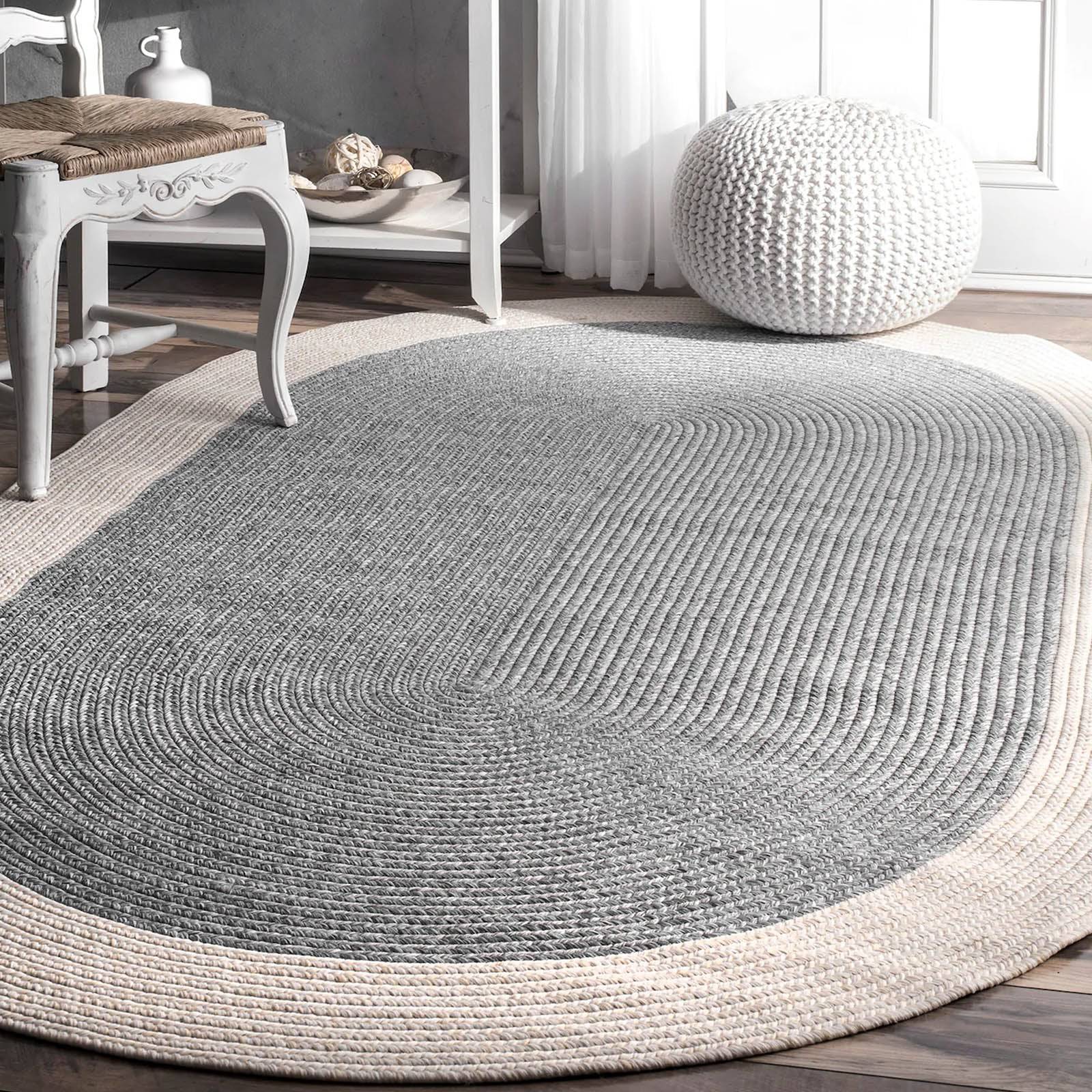 320X220 Cm Braided Handmade Jute Rug Jh-2349-Xl -  Rugs | 320X220 سم من الخيش اليدوي المضفر - ebarza Furniture UAE | Shop Modern Furniture in Abu Dhabi & Dubai - مفروشات ايبازرا في الامارات | تسوق اثاث عصري وديكورات مميزة في دبي وابوظبي