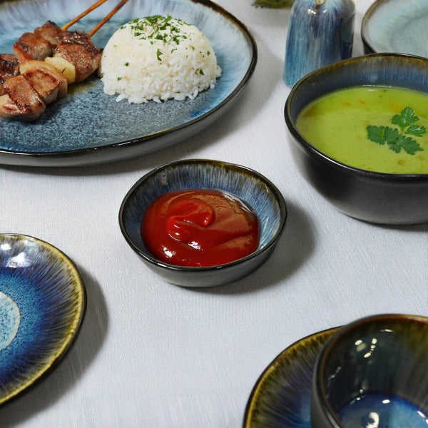 38 Pieces BLUE WAVE Dining set - BWS -  Dinnerware Sets - ebarza Furniture UAE | Shop Modern Furniture in Abu Dhabi & Dubai - مفروشات ايبازرا في الامارات | تسوق اثاث عصري وديكورات مميزة في دبي وابوظبي