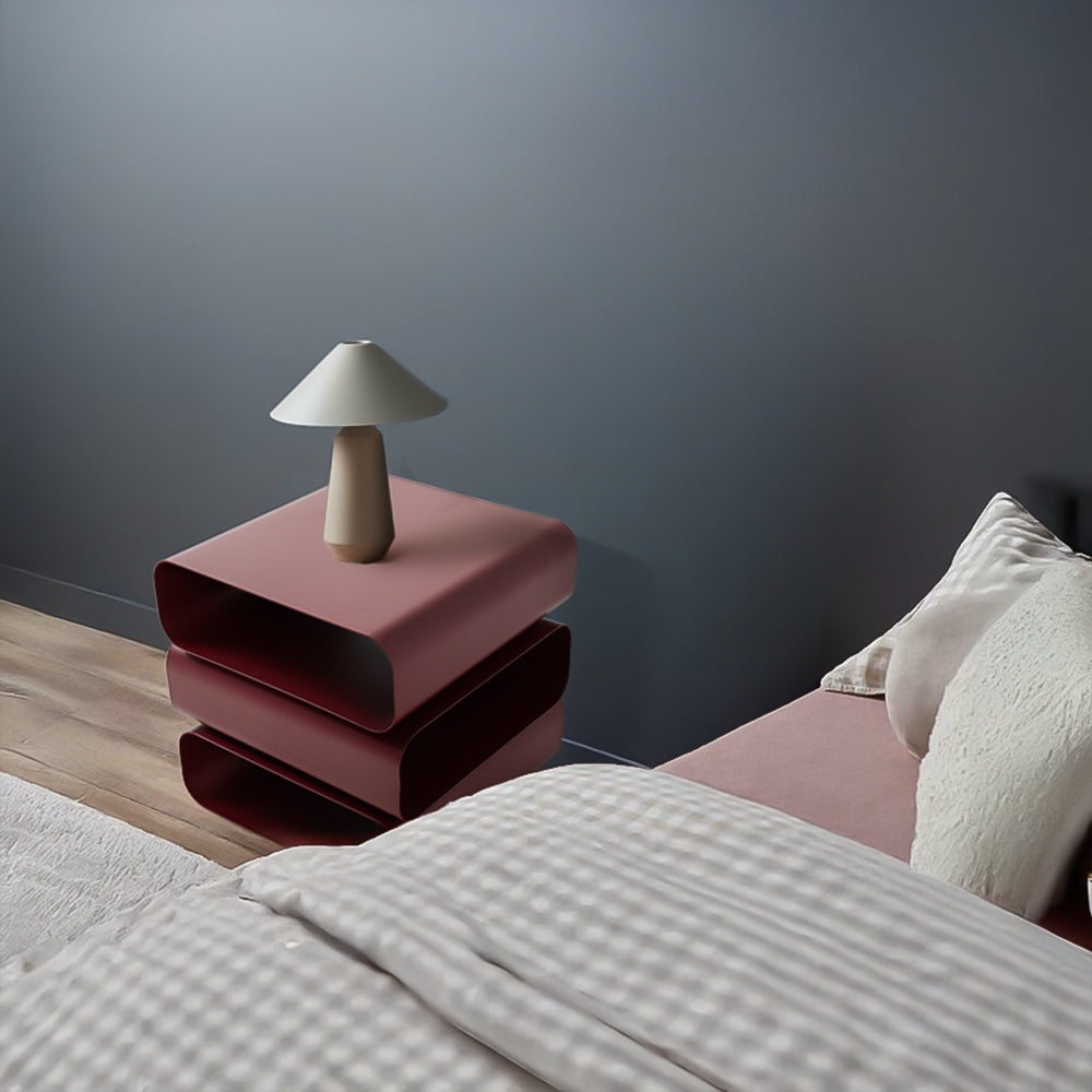3 Layer Claret Side Table/Bedside Table BB-015 -  Side Tables - ebarza Furniture UAE | Shop Modern Furniture in Abu Dhabi & Dubai - مفروشات ايبازرا في الامارات | تسوق اثاث عصري وديكورات مميزة في دبي وابوظبي