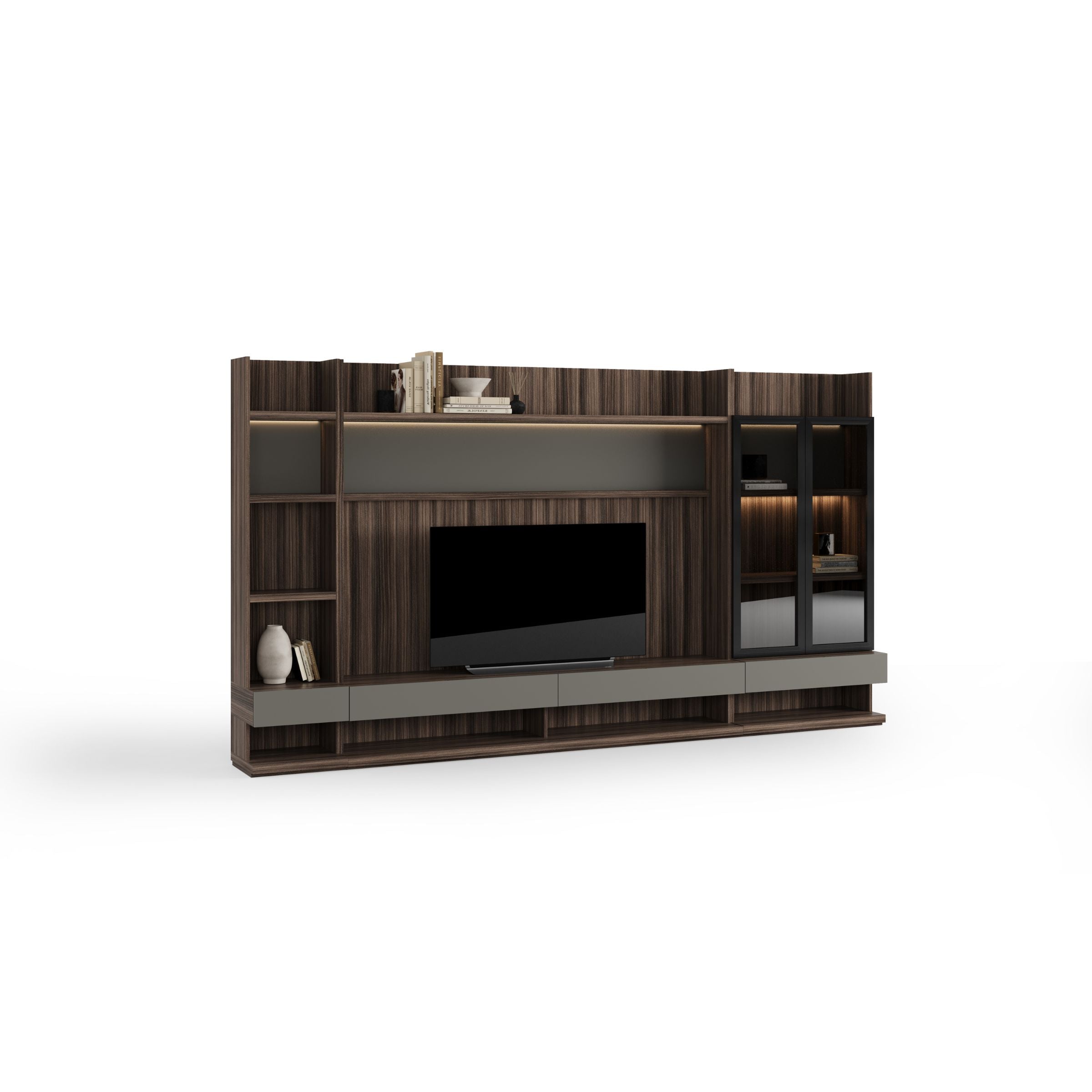 Lipa Glass Door Block Module - Modular TV / Wall Unit YOLIPA-GDB -  Bookcases - ebarza Furniture UAE | Shop Modern Furniture in Abu Dhabi & Dubai - مفروشات ايبازرا في الامارات | تسوق اثاث عصري وديكورات مميزة في دبي وابوظبي