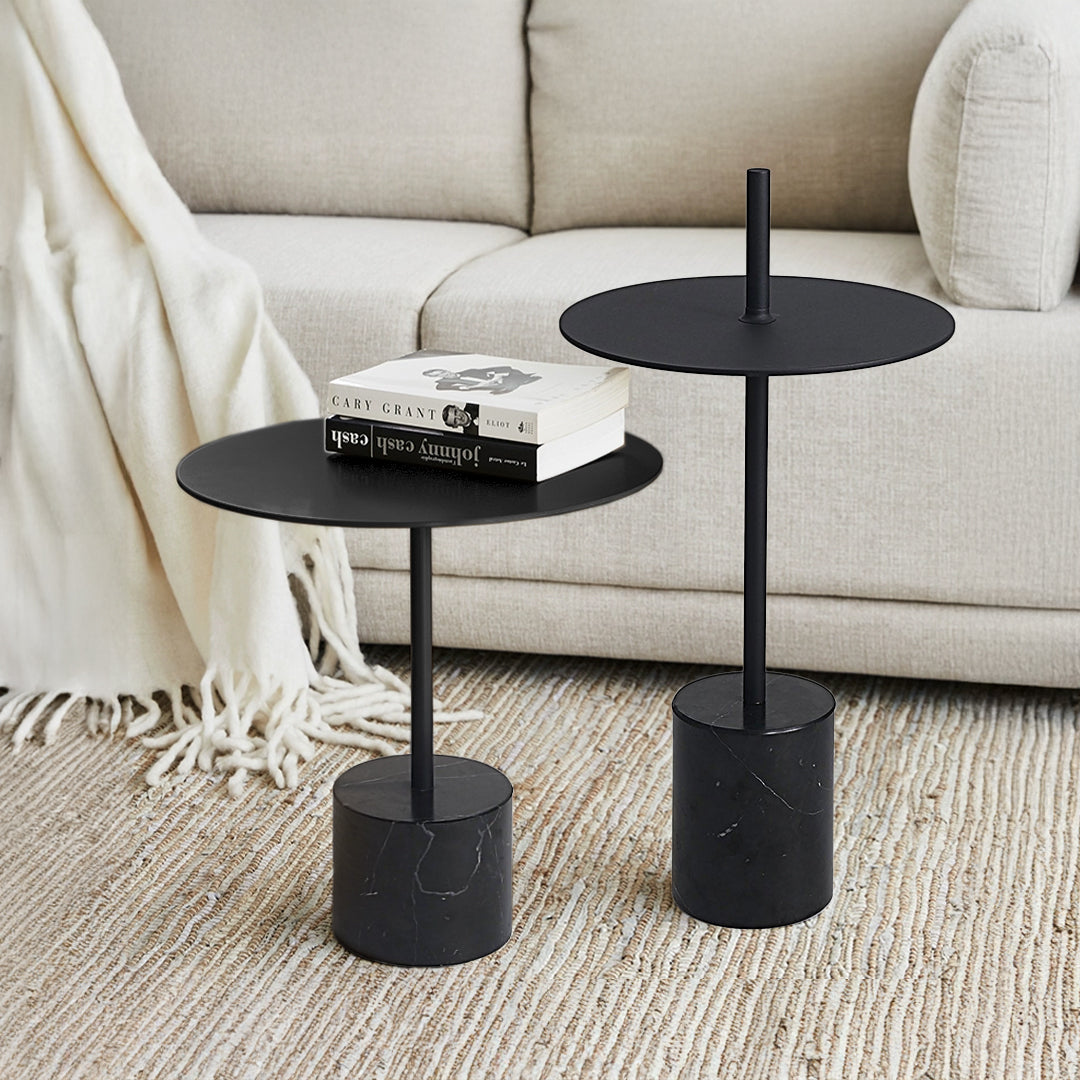 Espoo Marble Side Table Ct8684-32B-Bk -  Side Tables - ebarza Furniture UAE | Shop Modern Furniture in Abu Dhabi & Dubai - مفروشات ايبازرا في الامارات | تسوق اثاث عصري وديكورات مميزة في دبي وابوظبي