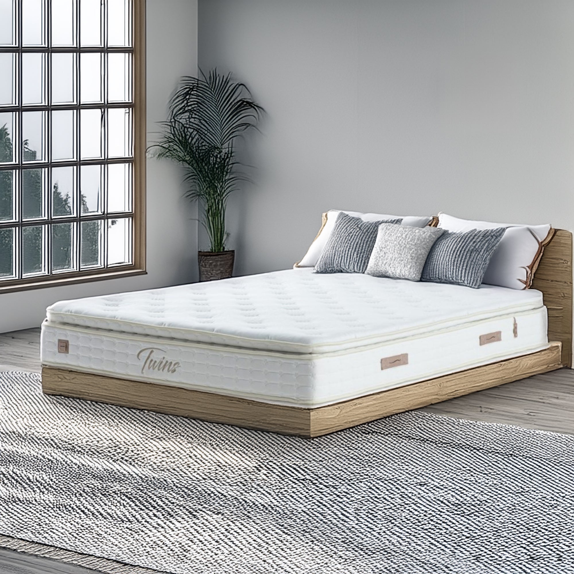 160X200 Cm Indivani Twins Queen Mattress IDVNI-TWN160x200 -  Mattresses - ebarza Furniture UAE | Shop Modern Furniture in Abu Dhabi & Dubai - مفروشات ايبازرا في الامارات | تسوق اثاث عصري وديكورات مميزة في دبي وابوظبي